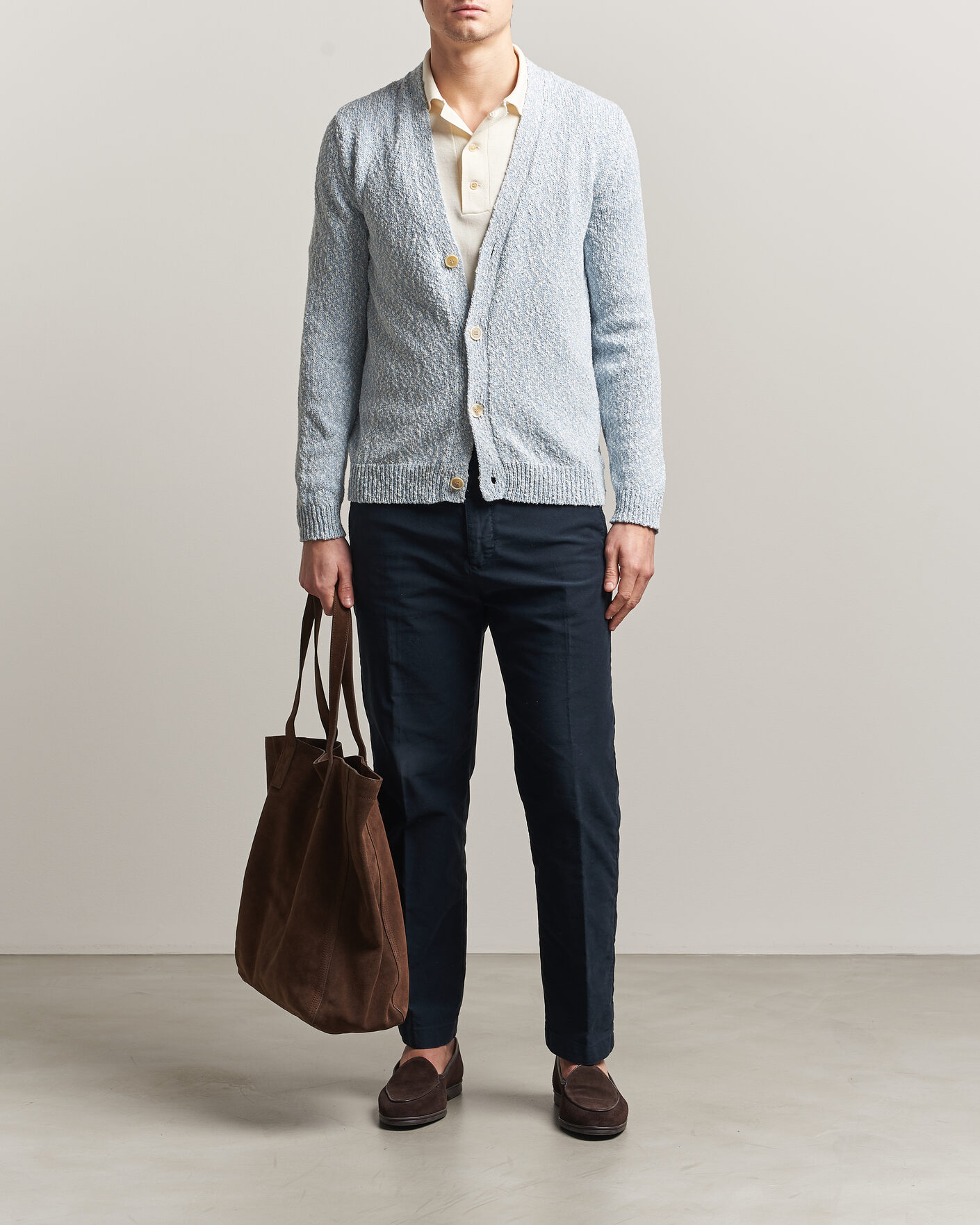 Herre | Trøjer | Zanone | Mouline Cardigan Sky Blue