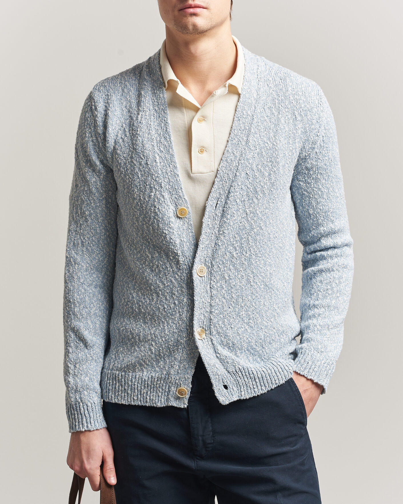 Herre | Trøjer | Zanone | Mouline Cardigan Sky Blue