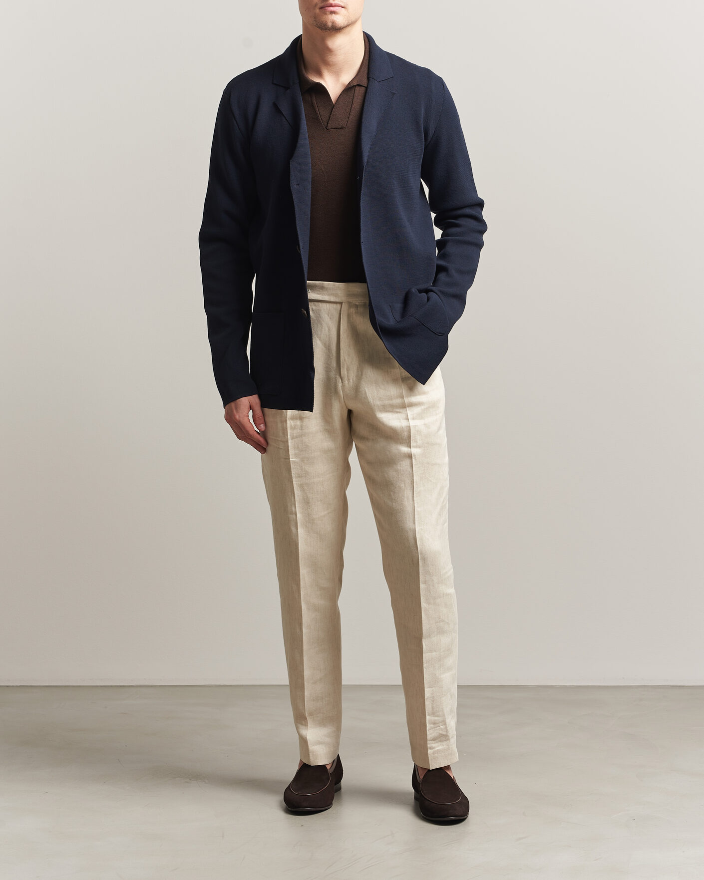 Herre | Blazere & jakker | Zanone | Knitted Cotton Blazer Navy
