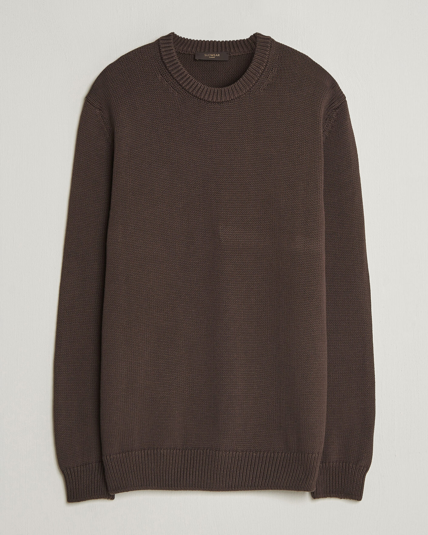 Herre | Trøjer | Zanone | Soft Cotton Crew Neck Sweater Chocolate