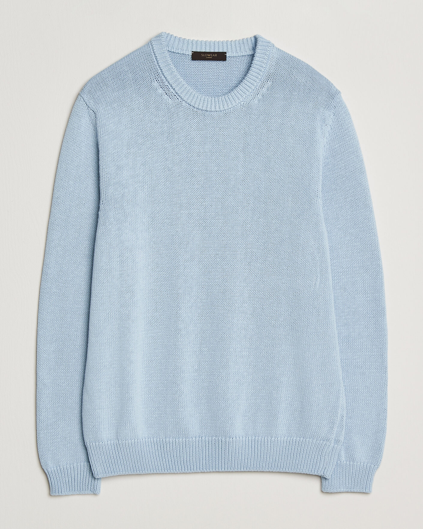Herre | Trøjer | Zanone | Soft Cotton Crew Neck Sweater Sky Blue