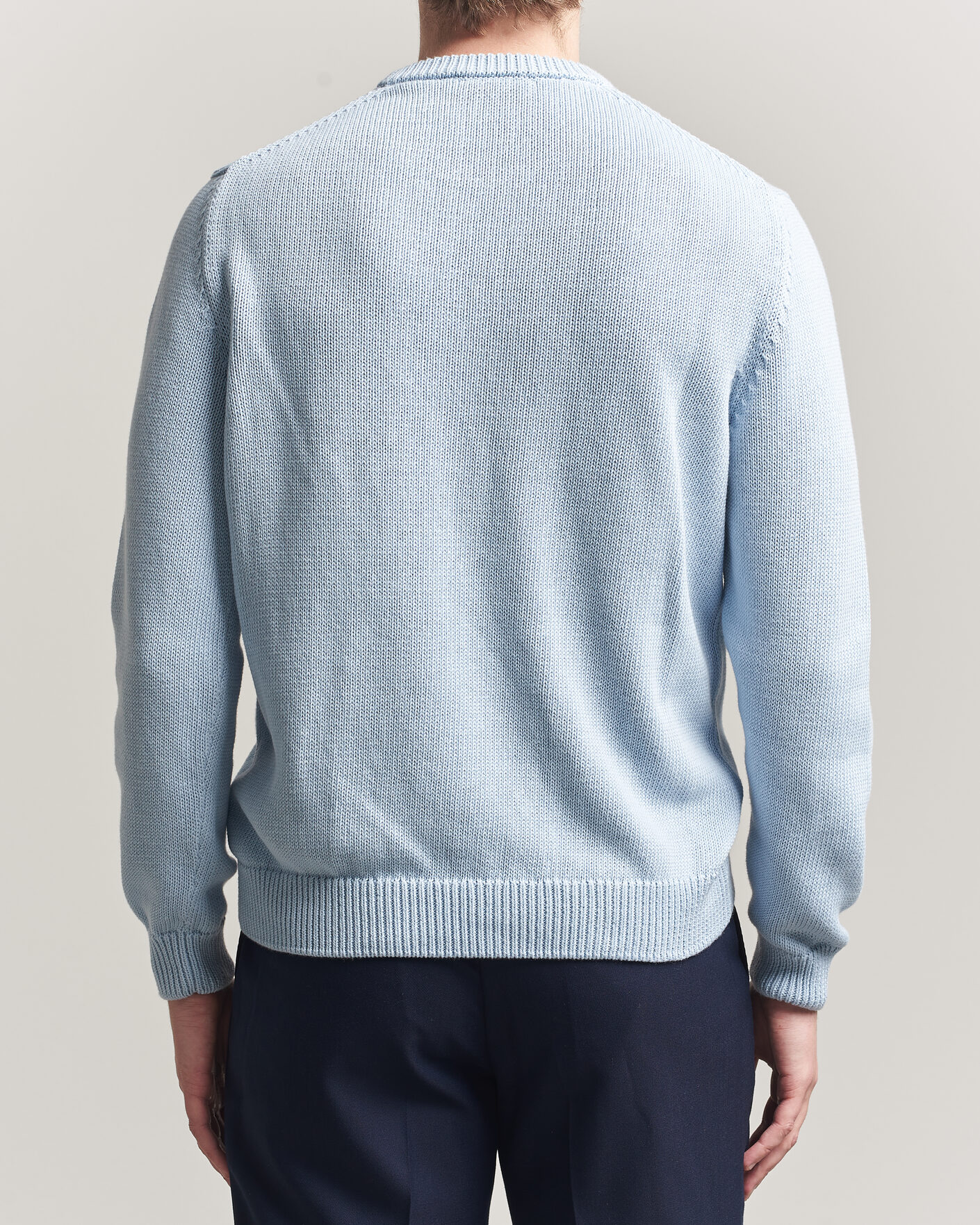 Herre | Trøjer | Zanone | Soft Cotton Crew Neck Sweater Sky Blue