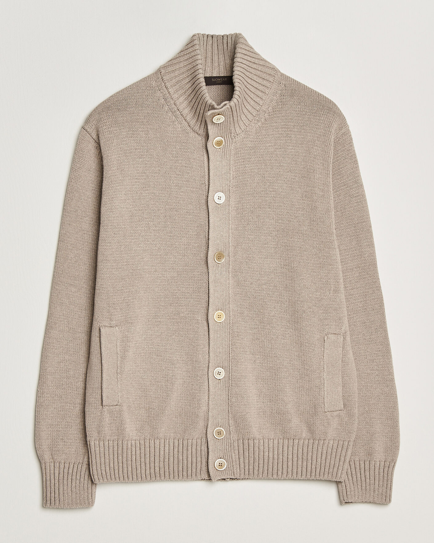 Herre | Trøjer | Zanone | Soft Cotton Chioto Cardigan Taupe