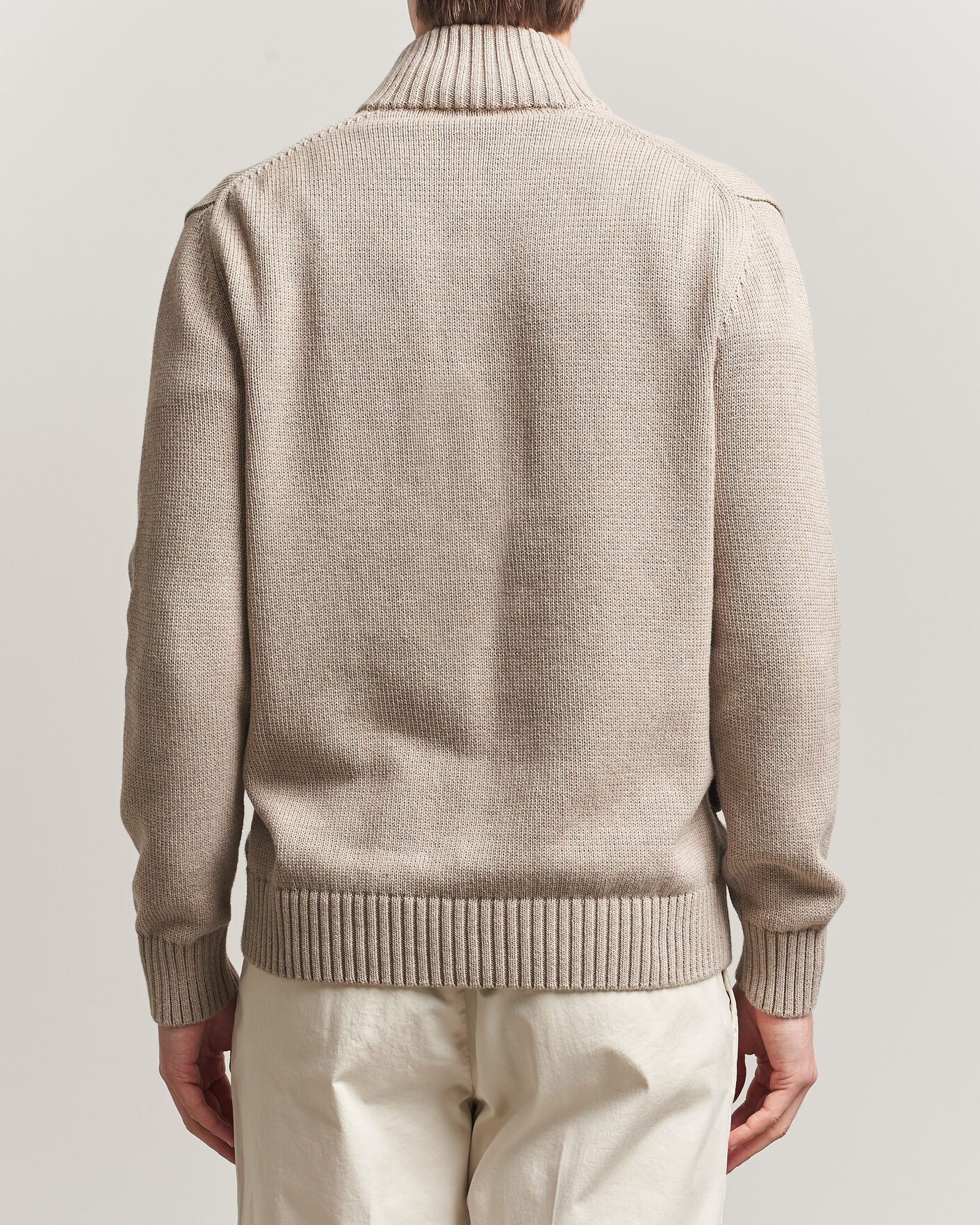 Herre | Trøjer | Zanone | Soft Cotton Chioto Cardigan Taupe