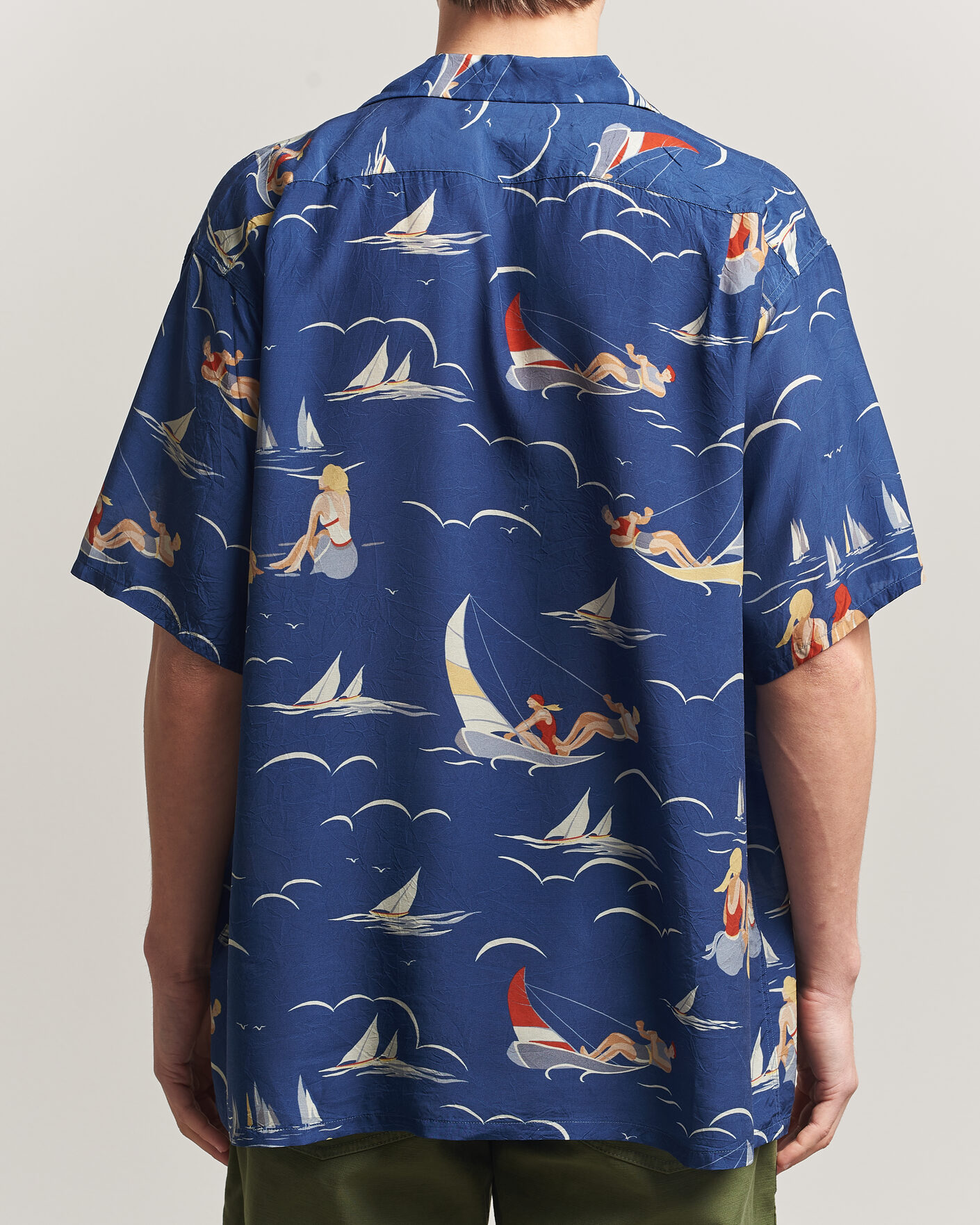 Herre | Skjorter | BEAMS PLUS | Holiday Print Camp Shirt Navy