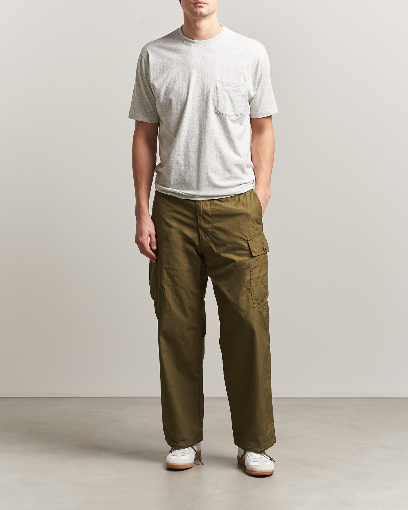 Herre | T-Shirts | BEAMS PLUS | Pocket Tee Ash Grey