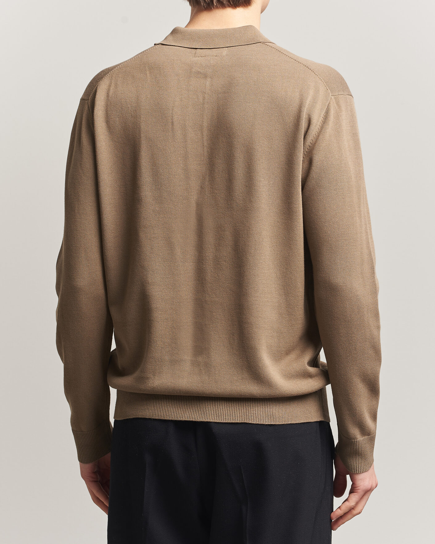 Herre | Polotrøjer | BEAMS PLUS | Long Sleeve 12G Knit Polo Mocha