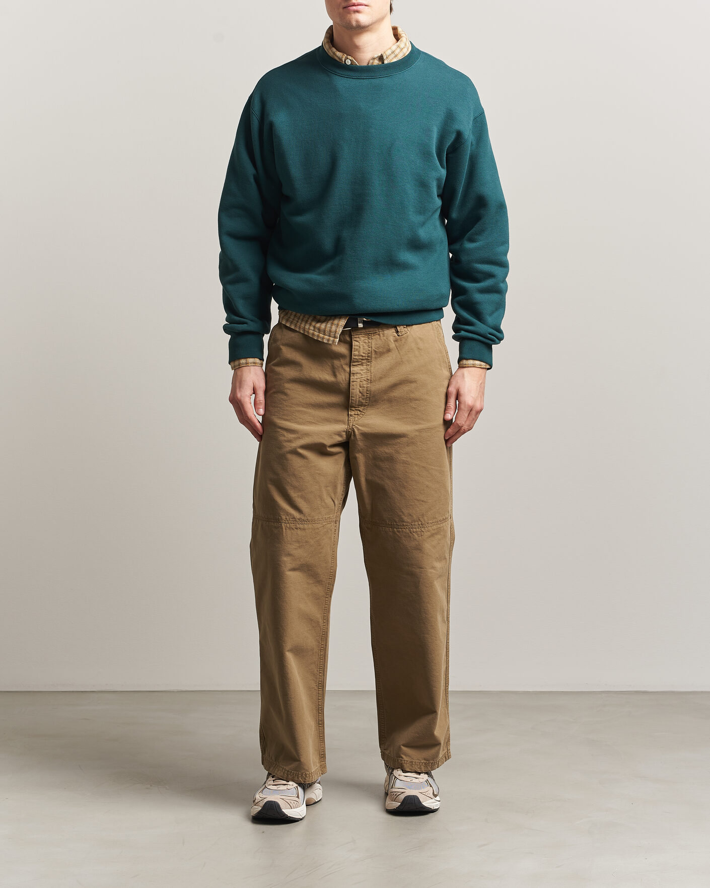 Herre | Trøjer | BEAMS PLUS | Crew Sweat Dark Green