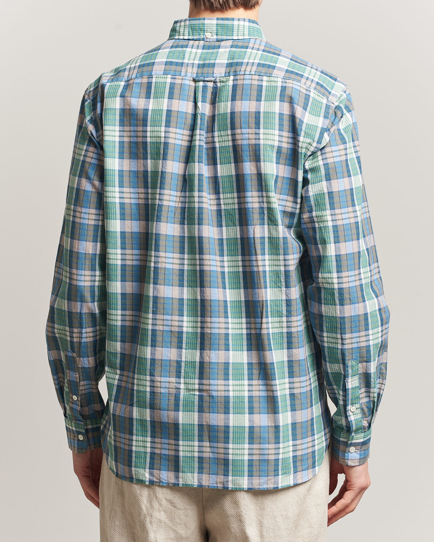 Herre | Skjorter | BEAMS PLUS | Madras Button Down Shirt Blue