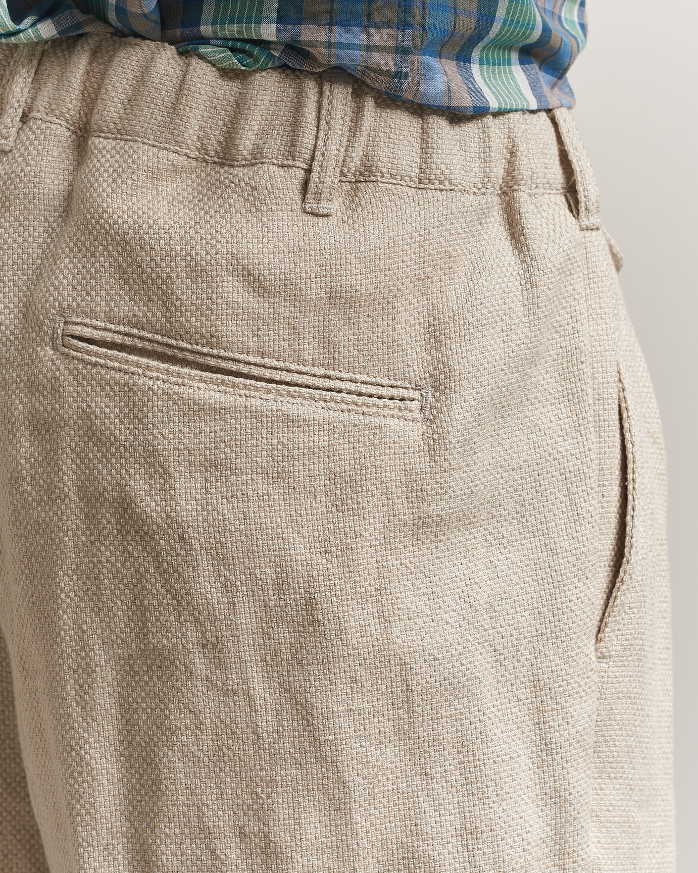 Herre | Bukser | BEAMS PLUS | Cotton/Linen Pleated Trousers Off White
