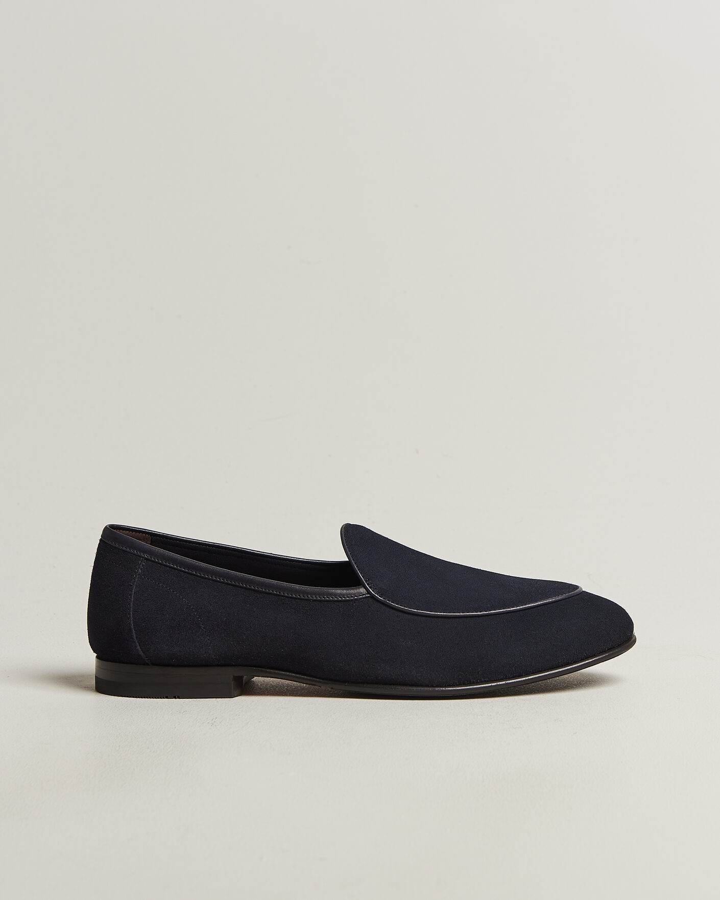Herre | Loafers | Loake 1880 | Belgrave Suede Belgian Loafer Navy