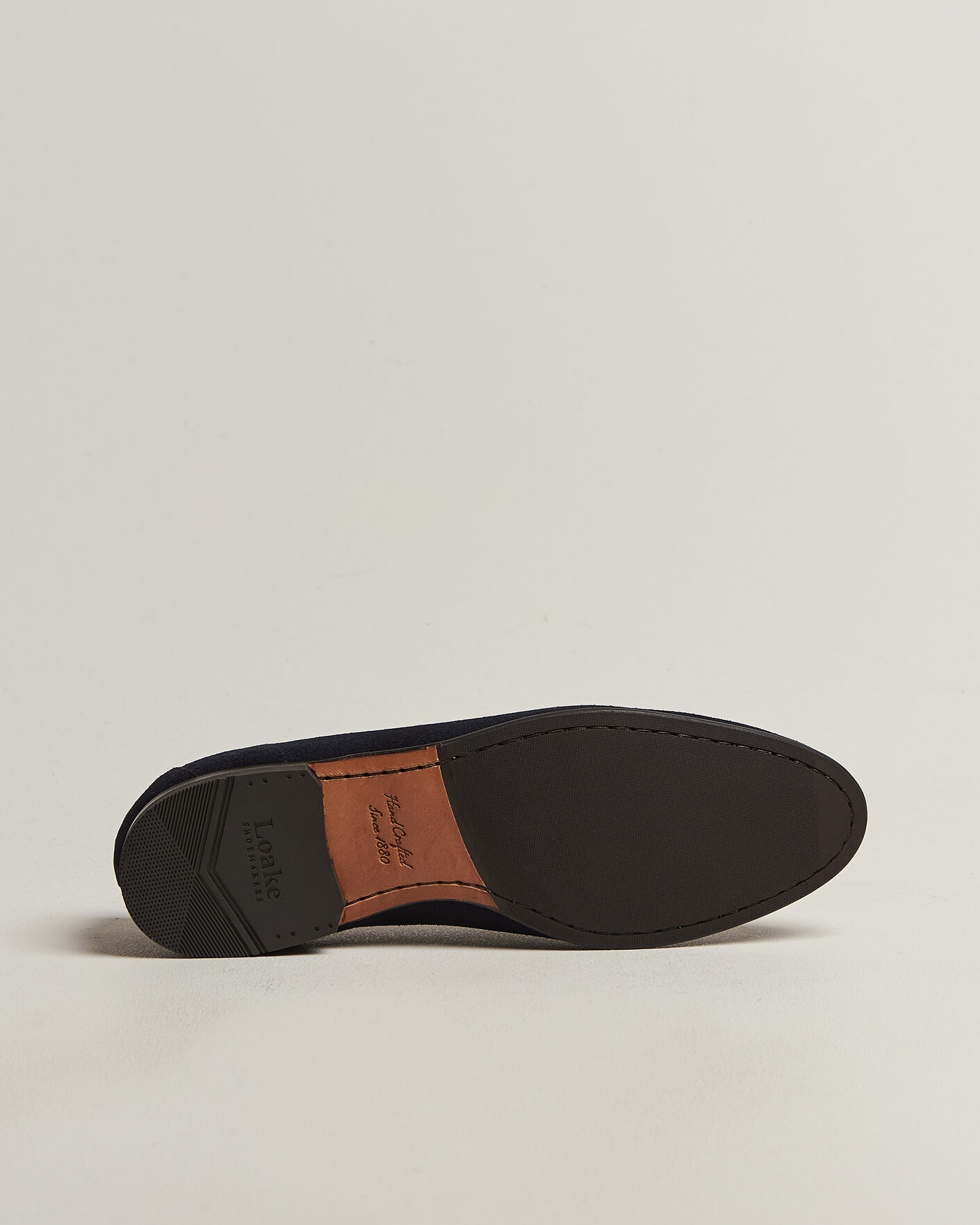 Herre | Loafers | Loake 1880 | Belgrave Suede Belgian Loafer Navy