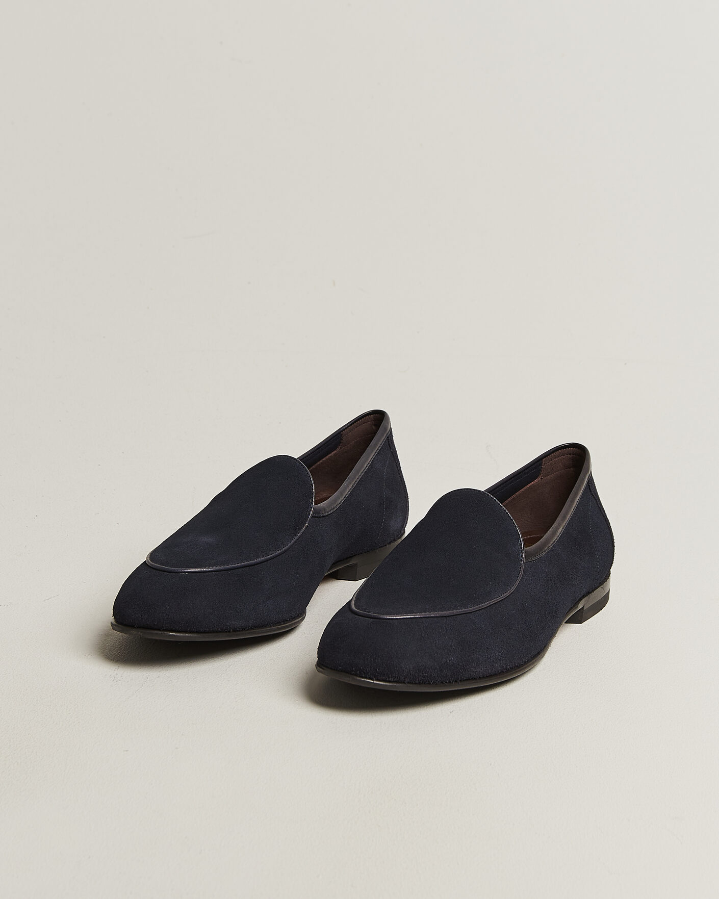 Herre | Loafers | Loake 1880 | Belgrave Suede Belgian Loafer Navy