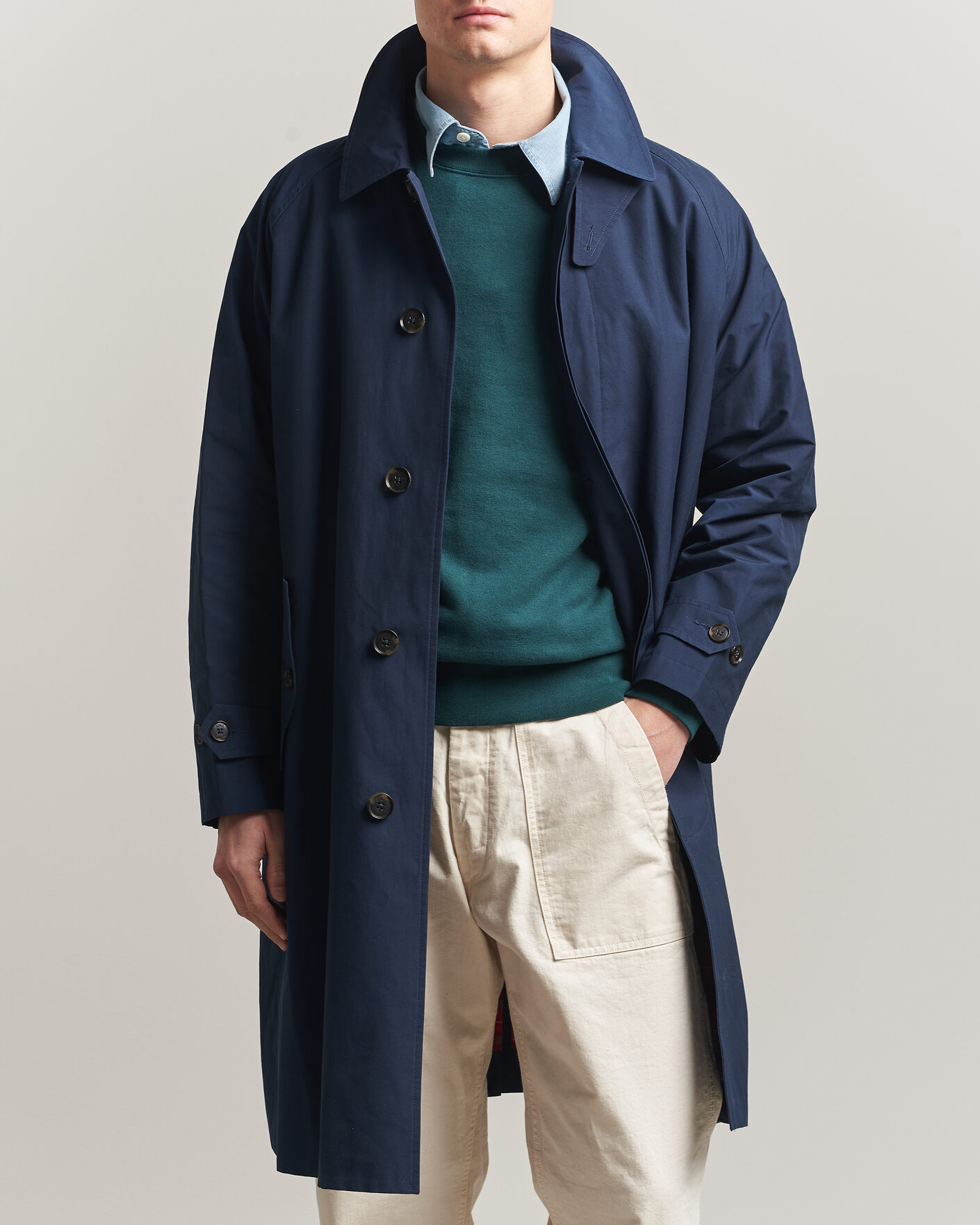 Herre | Jakker | Baracuta | G12 Original Cloth Coat Navy