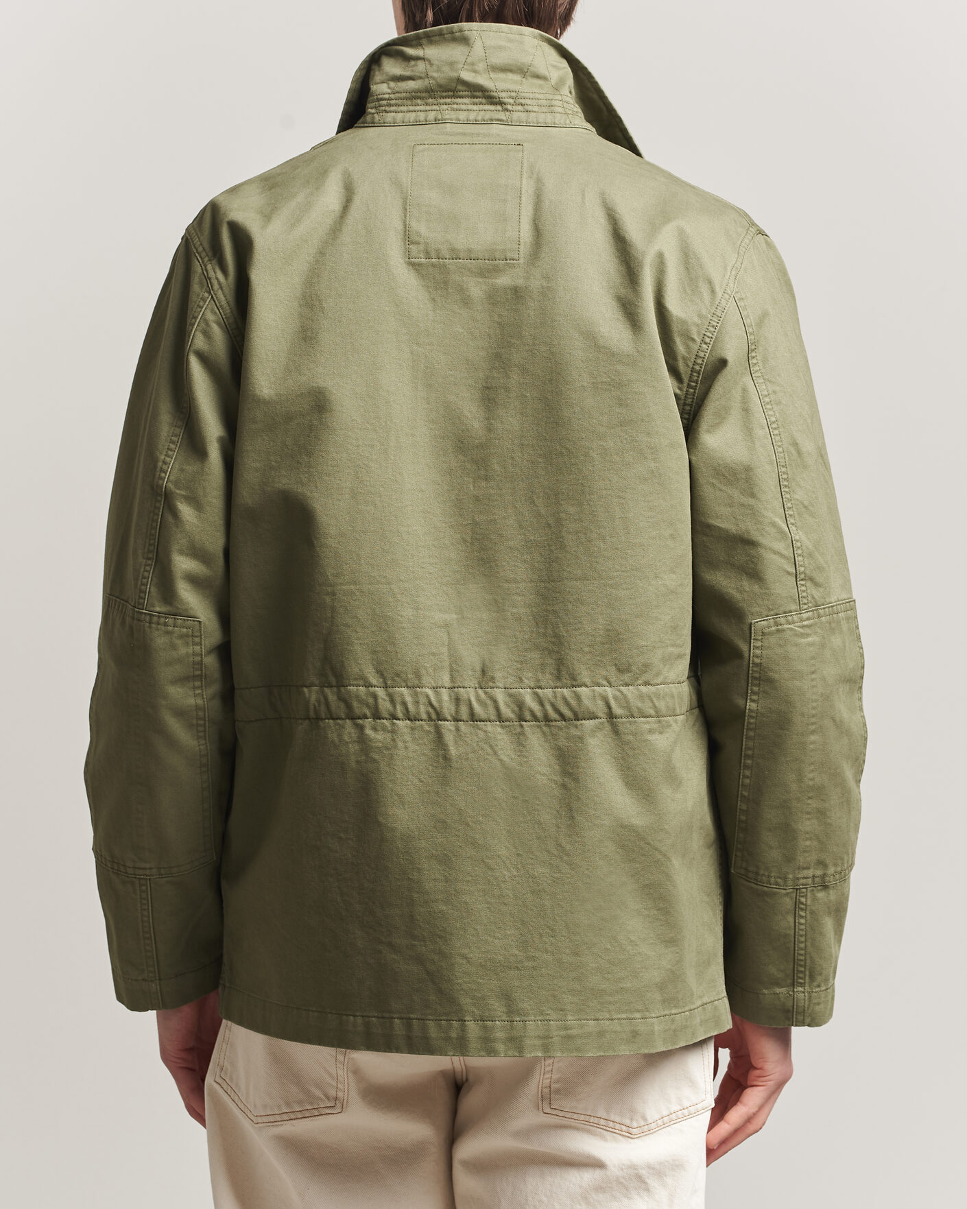 Herre | Jakker | Baracuta | Washed Cotton Twill Field Shacket Lichen Green