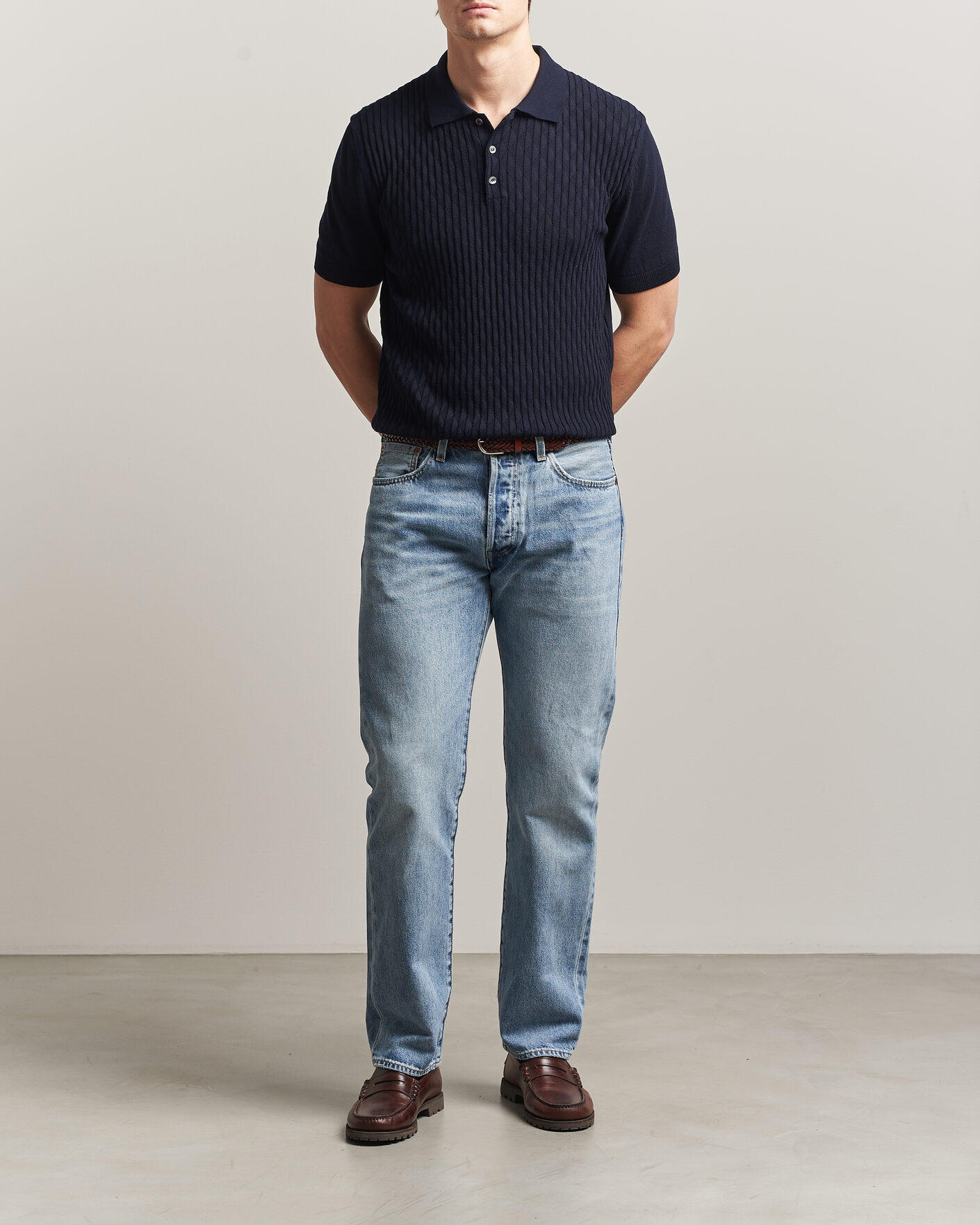 Herre | Polotrøjer | Baracuta | Pattern Stich Polo Navy