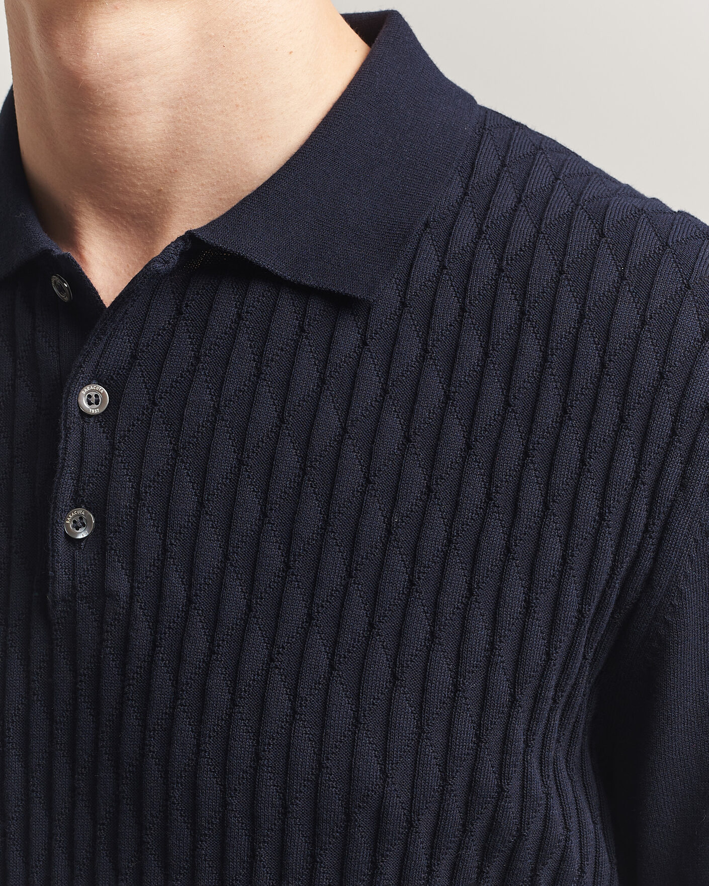 Herre | Polotrøjer | Baracuta | Pattern Stich Polo Navy