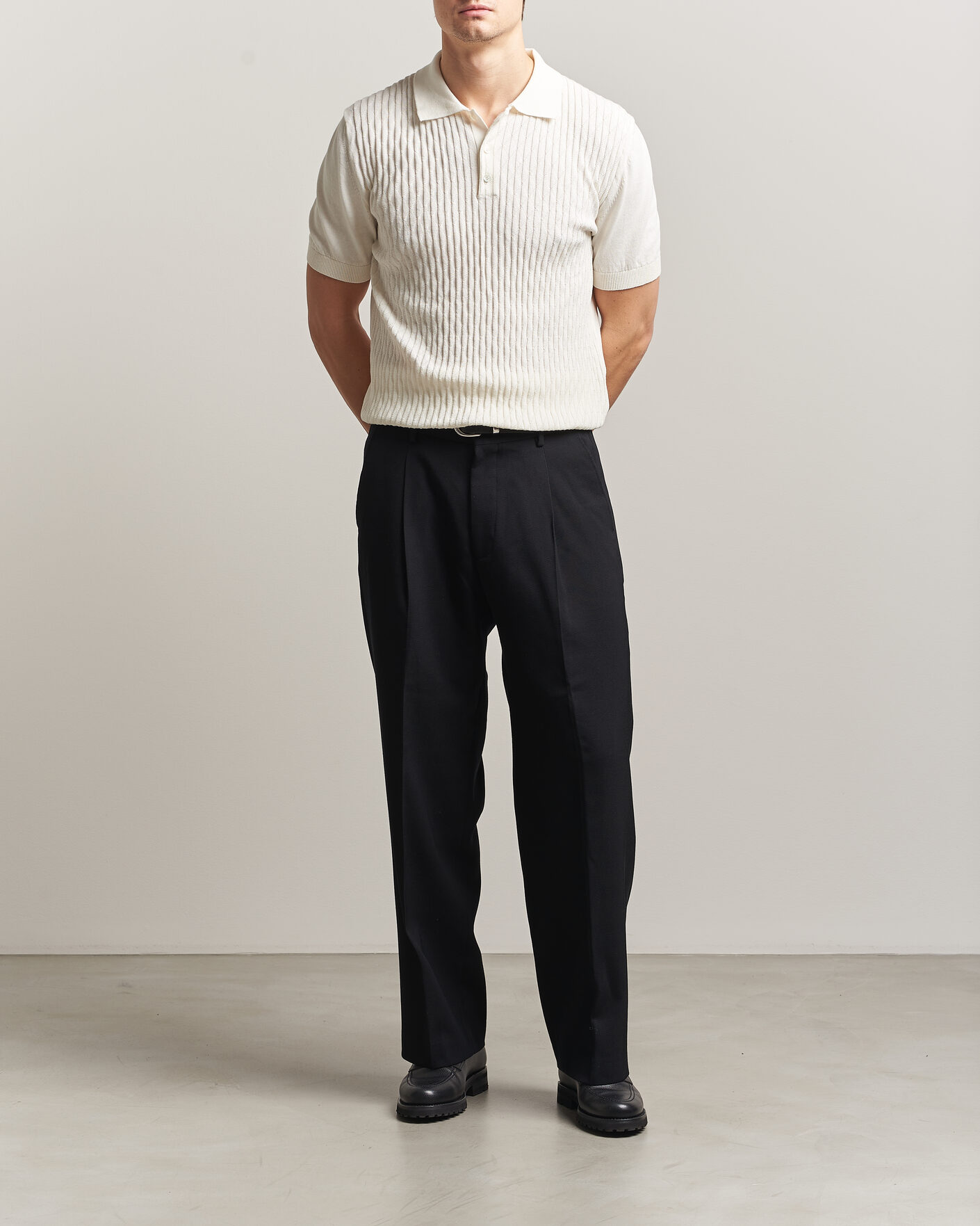 Herre | Polotrøjer | Baracuta | Pattern Stich Polo Off White