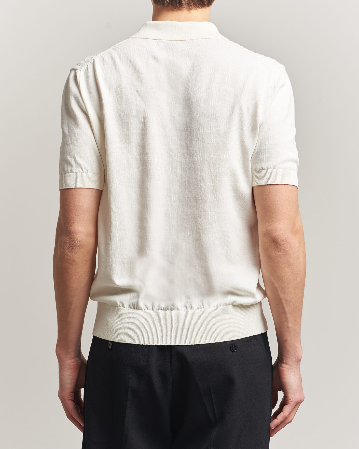 Herre | Polotrøjer | Baracuta | Pattern Stich Polo Off White