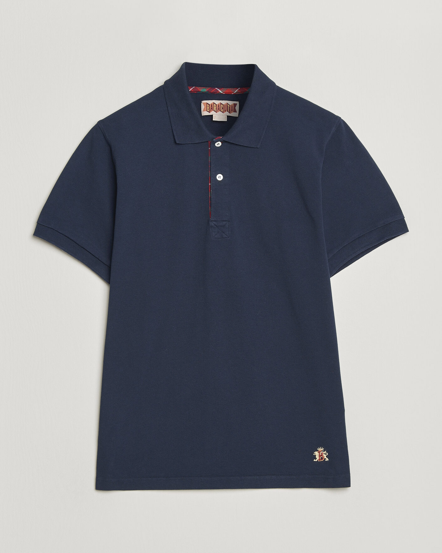 Herre | Polotrøjer | Baracuta | Tartan Placket Piquet Polo Navy