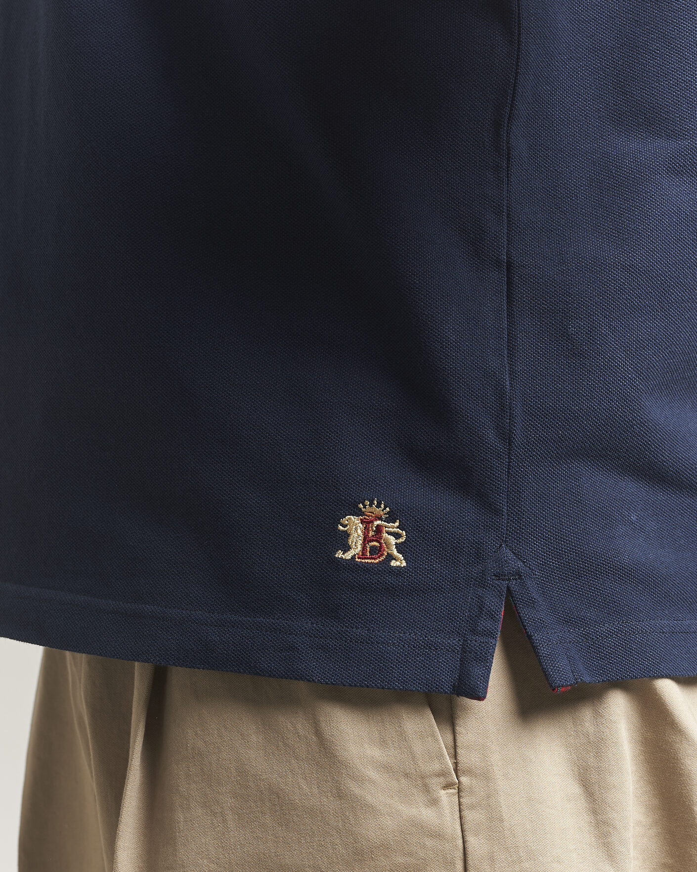 Herre | Polotrøjer | Baracuta | Tartan Placket Piquet Polo Navy