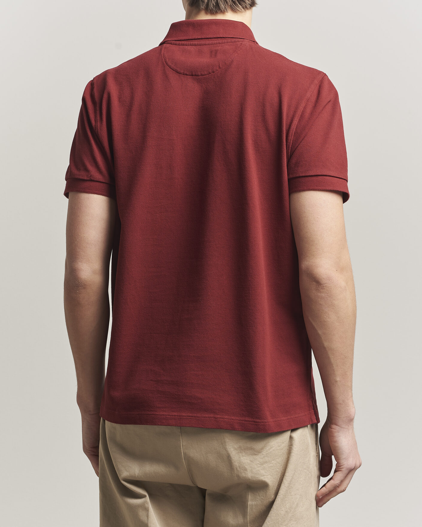 Herre | Polotrøjer | Baracuta | Tartan Placket Piquet Polo Oxblood