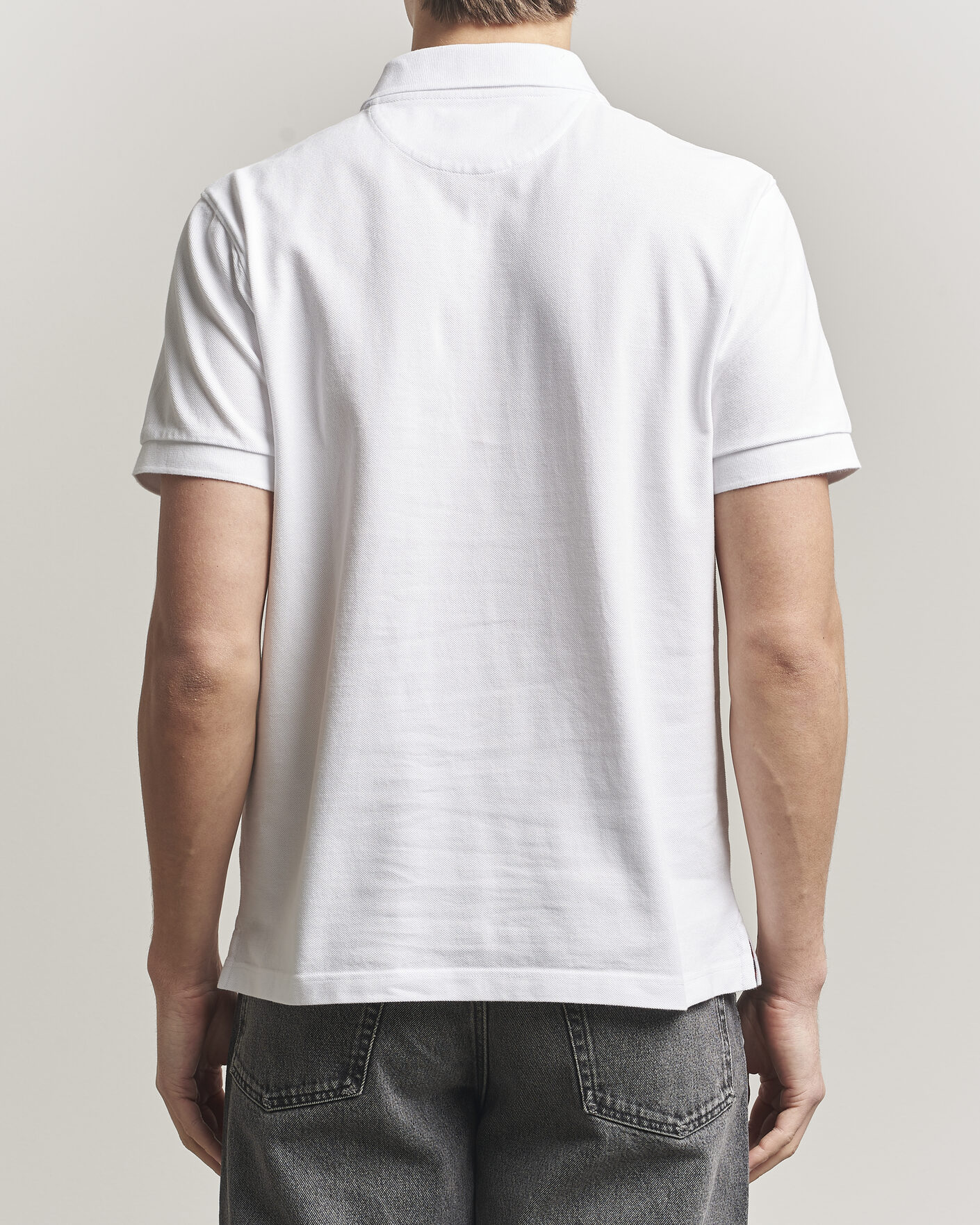 Herre | Polotrøjer | Baracuta | Tartan Placket Piquet Polo Bone White