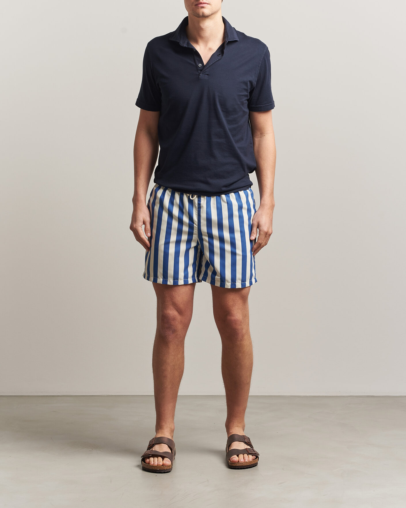 Herre | Badebukser | Ripa Ripa | Paraggi Striped Swimshorts Blue