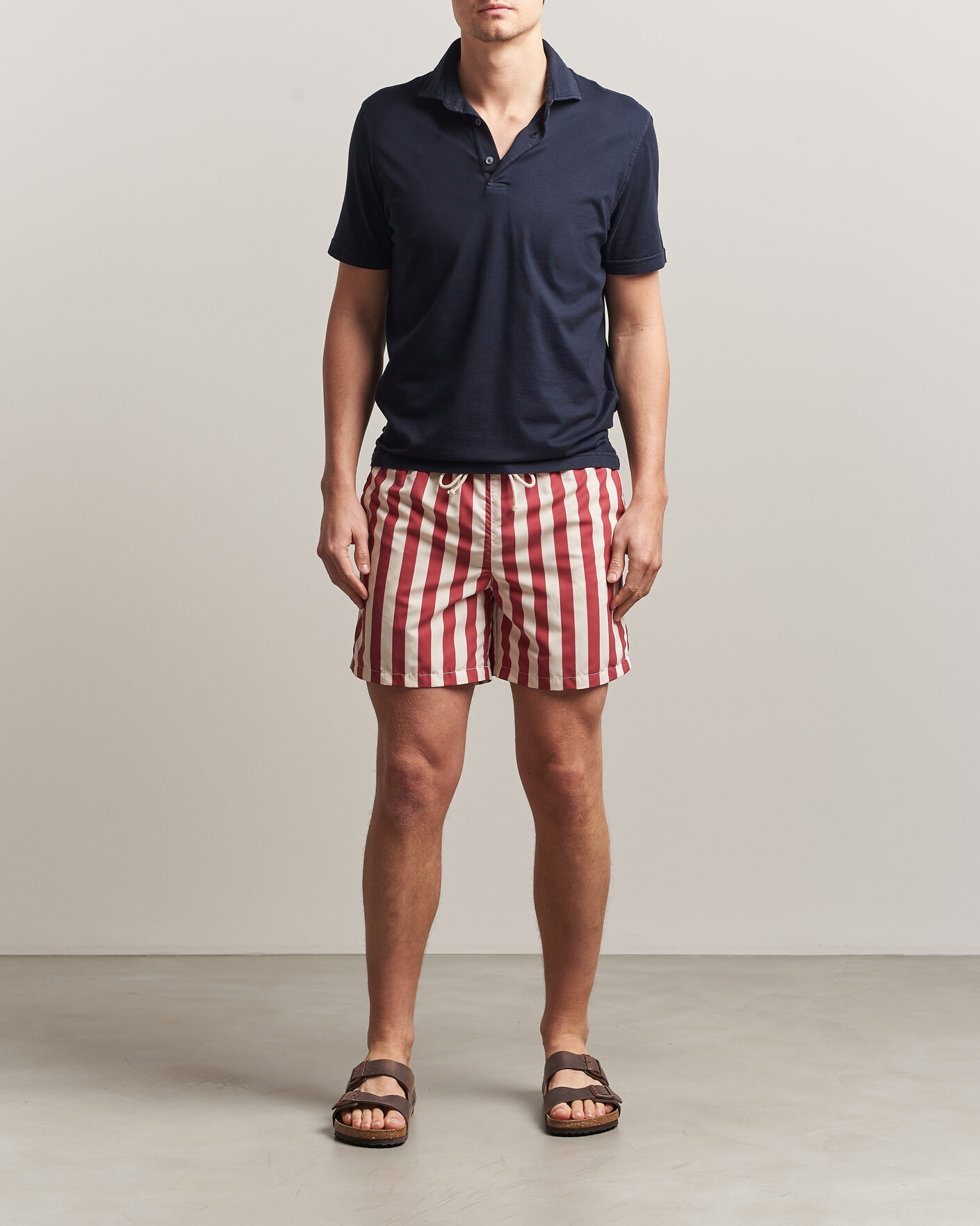 Herre | Badebukser | Ripa Ripa | Paraggi Striped Swimshorts Red
