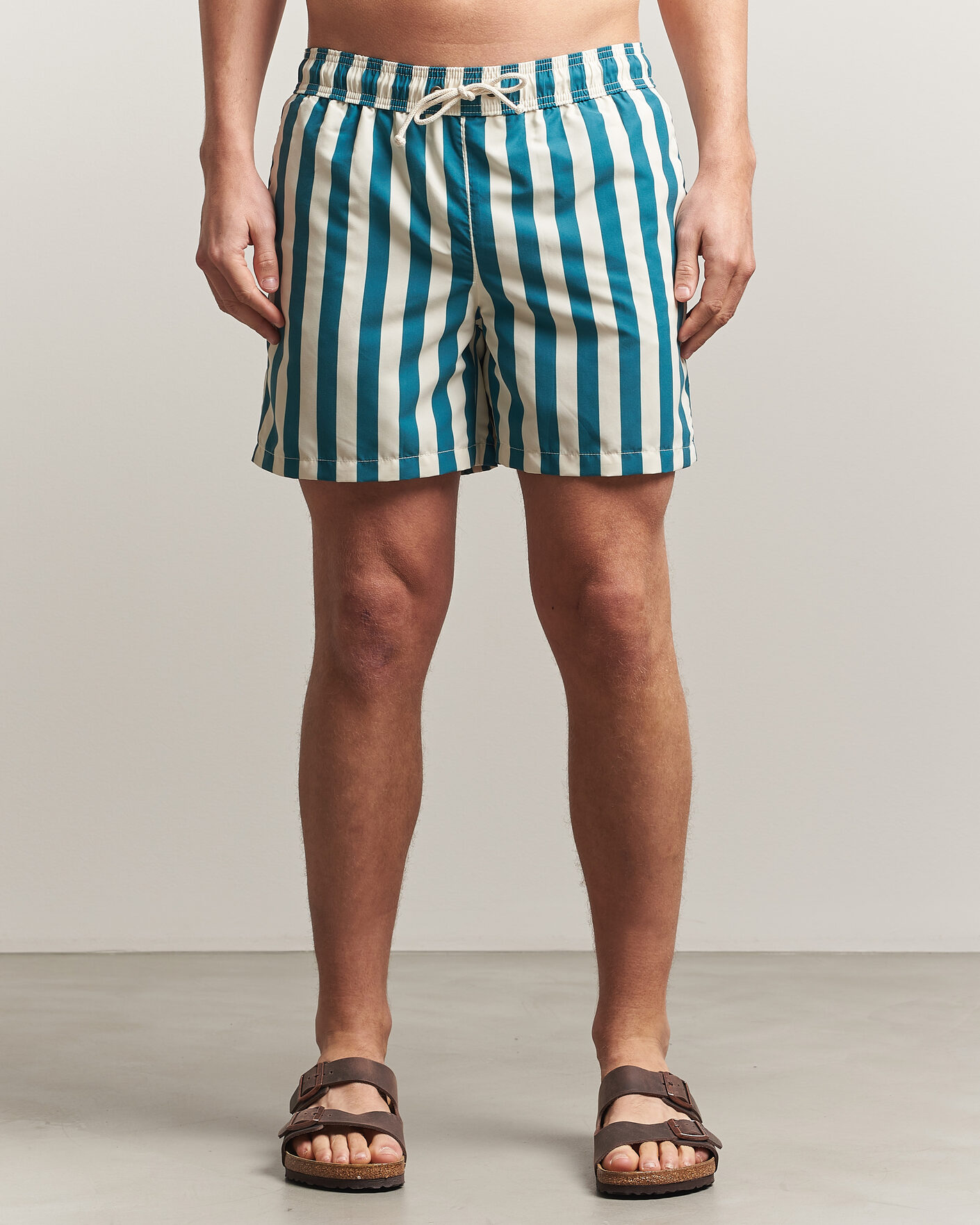 Herre | Badebukser | Ripa Ripa | Paraggi Striped Swimshorts Green