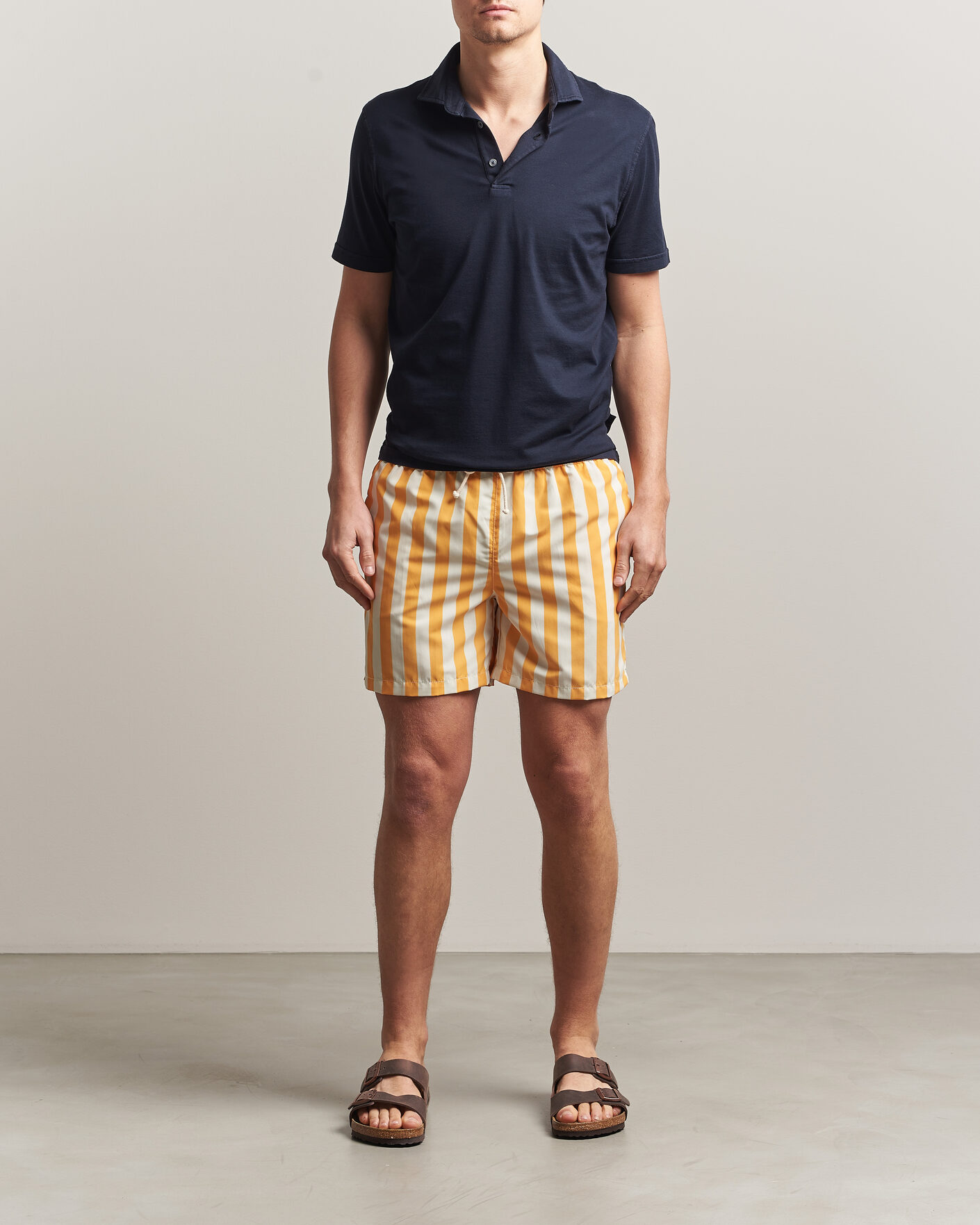 Herre | Badebukser | Ripa Ripa | Paraggi Striped Swimshorts Yellow