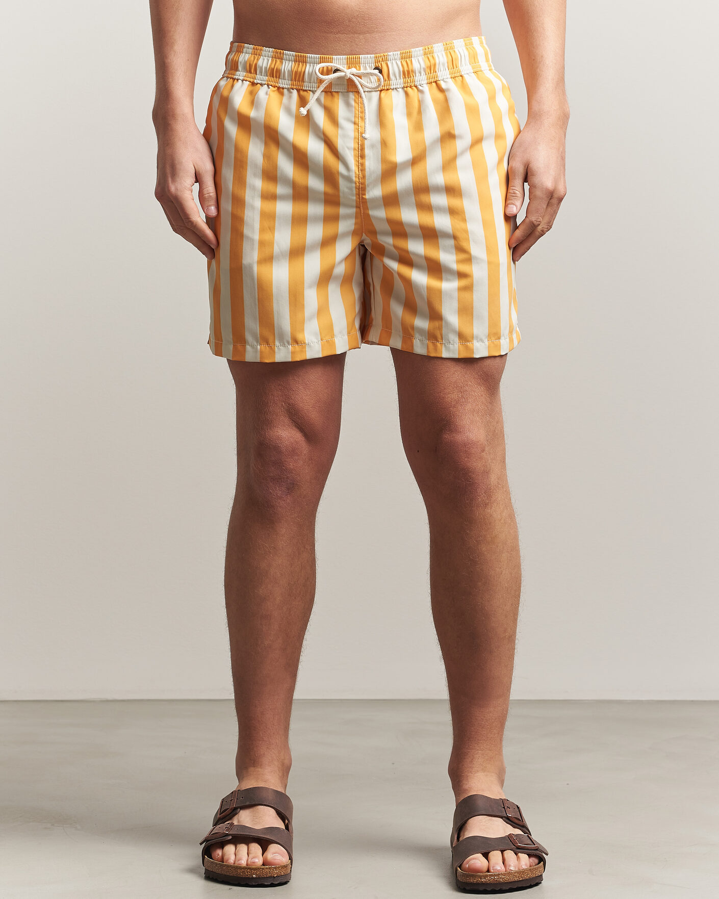 Herre | Badebukser | Ripa Ripa | Paraggi Striped Swimshorts Yellow