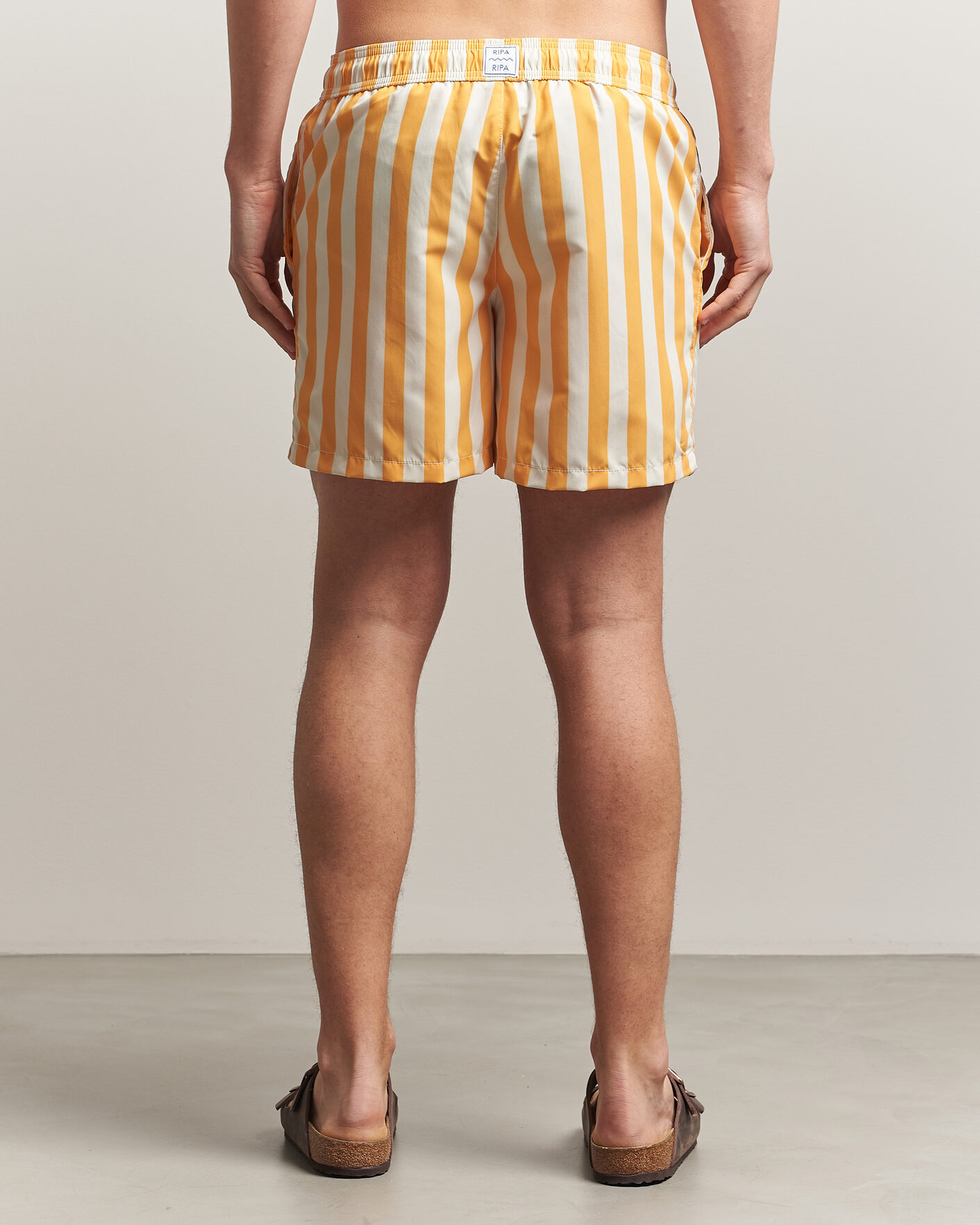 Herre | Badebukser | Ripa Ripa | Paraggi Striped Swimshorts Yellow