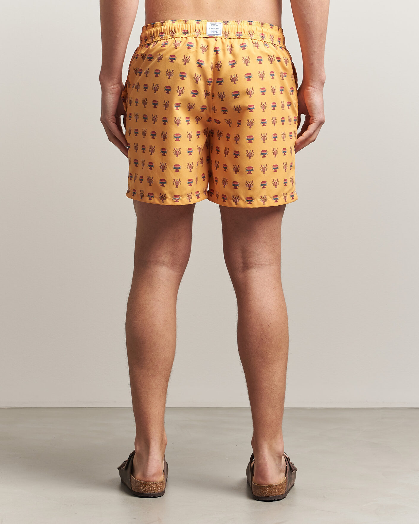 Herre | Badebukser | Ripa Ripa | Printed Swimshorts Yellow