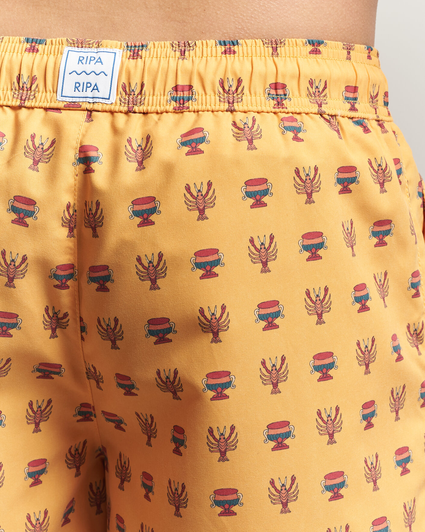 Herre | Badebukser | Ripa Ripa | Printed Swimshorts Yellow