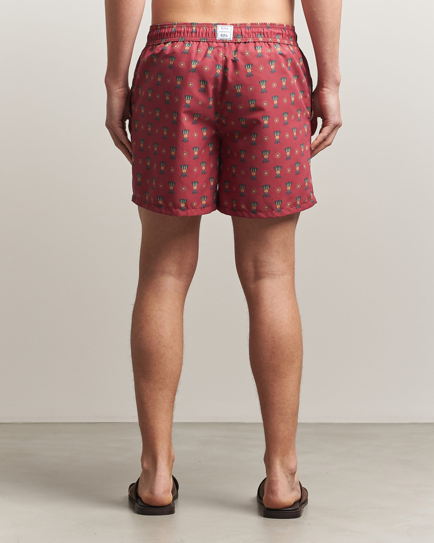 Herre | Badebukser | Ripa Ripa | Printed Swimshorts Red