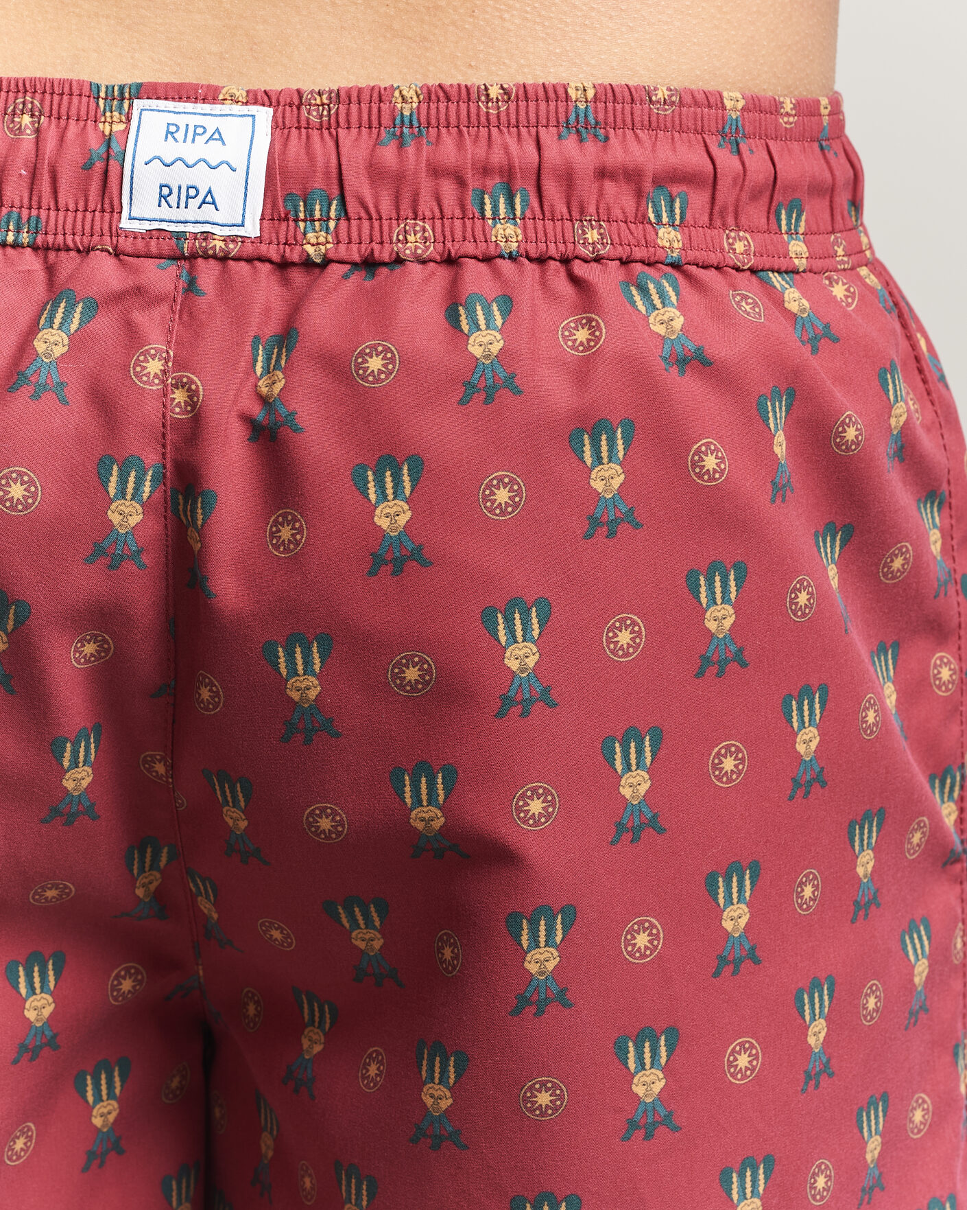 Herre | Ripa Ripa Printed Swimshorts Red | Ripa Ripa | Printed Swimshorts Red