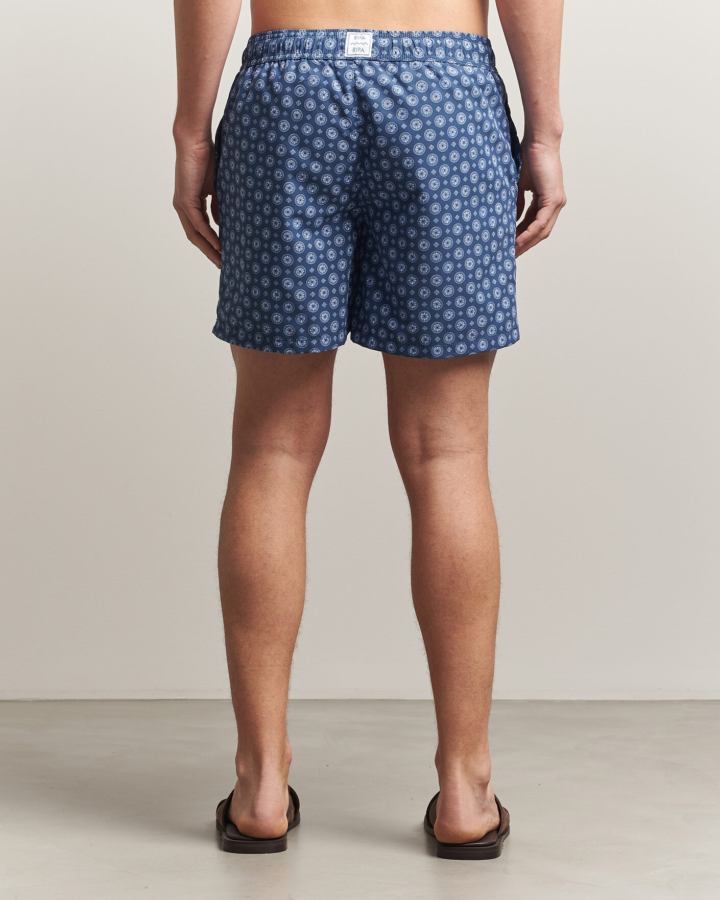 Herre | Badebukser | Ripa Ripa | Printed Swimshorts Dark Blue