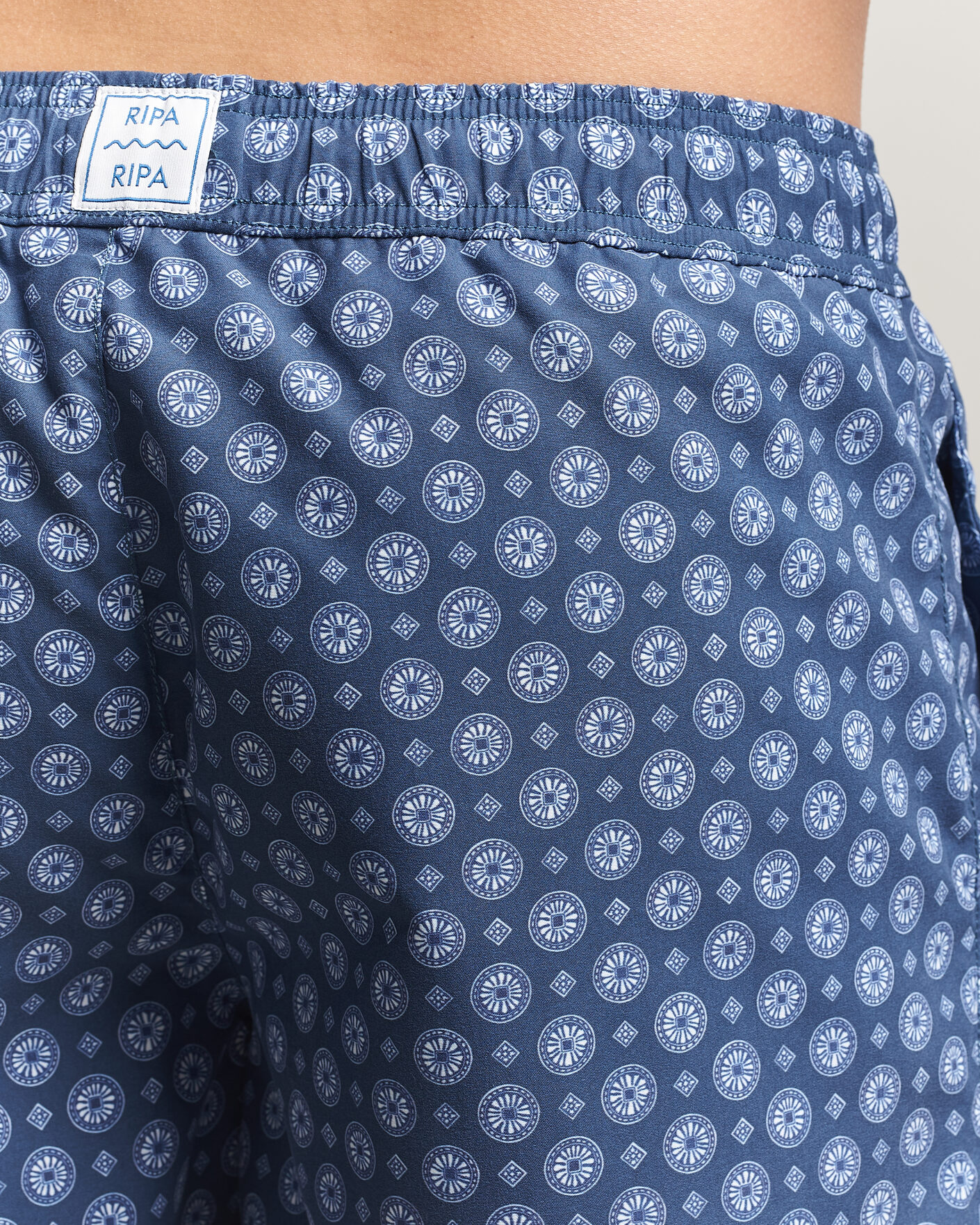 Herre | Badebukser | Ripa Ripa | Printed Swimshorts Dark Blue