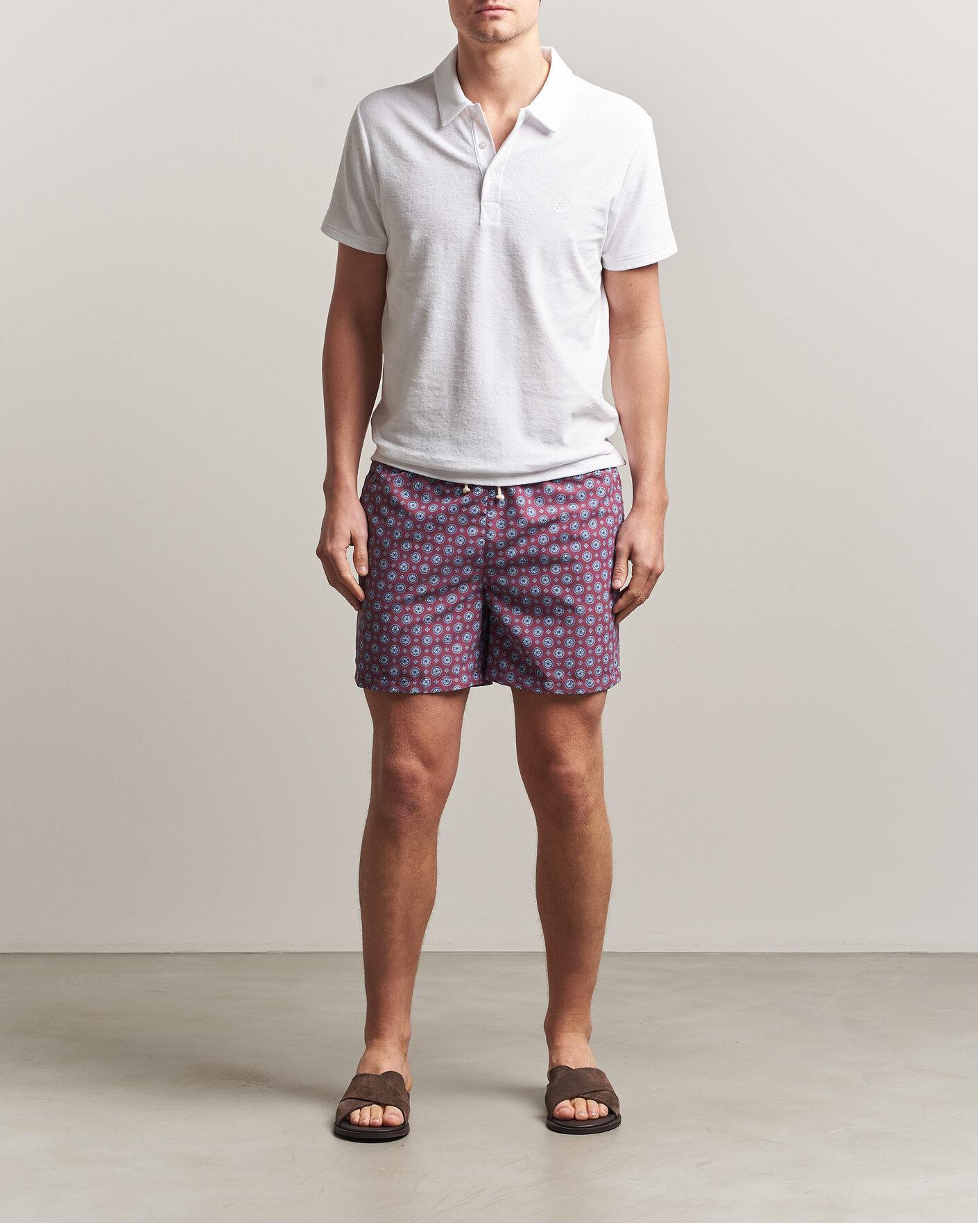 Herre | Badebukser | Ripa Ripa | Printed Swimshorts Bordeaux