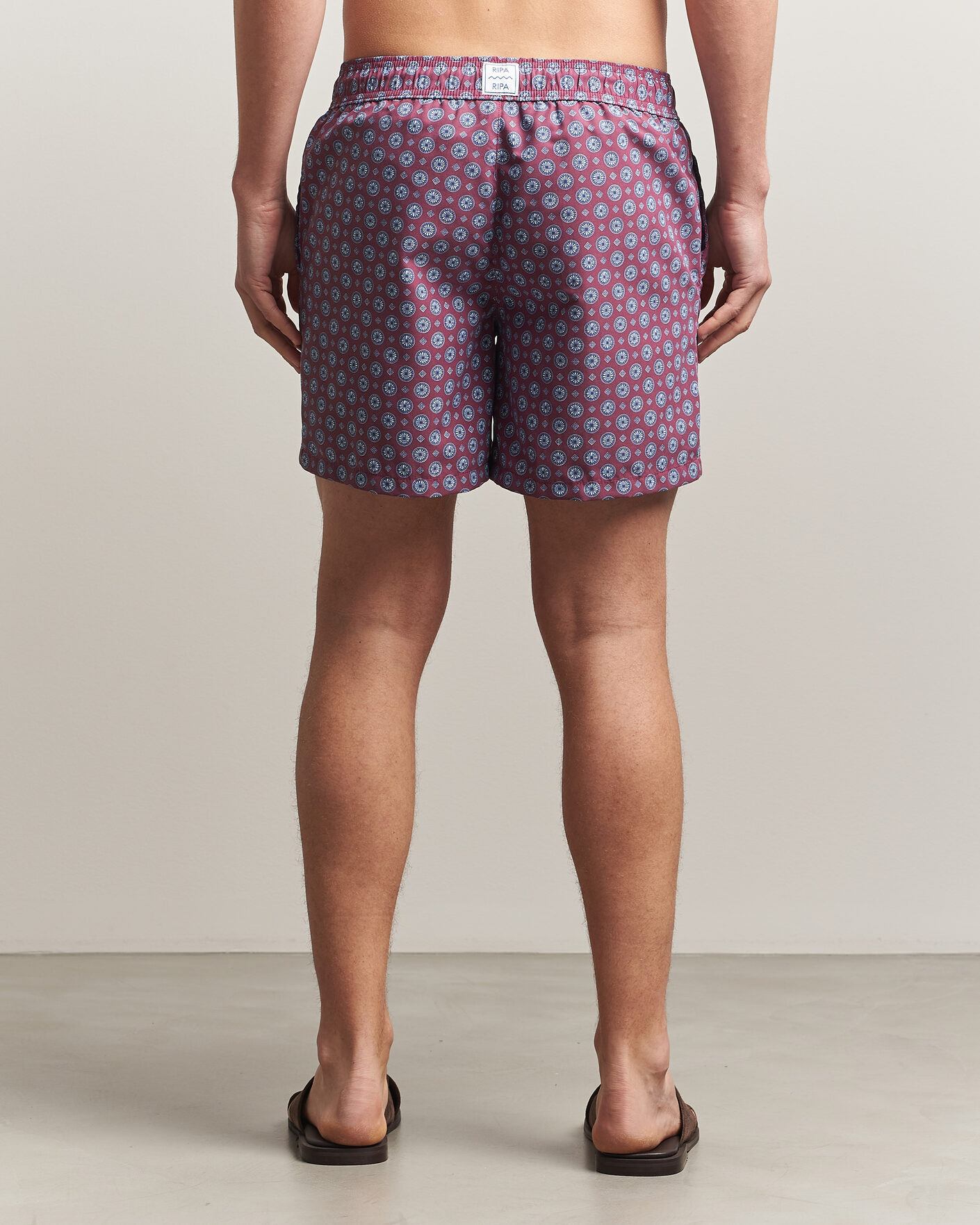 Herre | Badebukser | Ripa Ripa | Printed Swimshorts Bordeaux