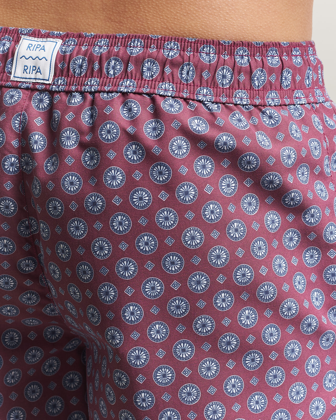 Herre | Badebukser | Ripa Ripa | Printed Swimshorts Bordeaux