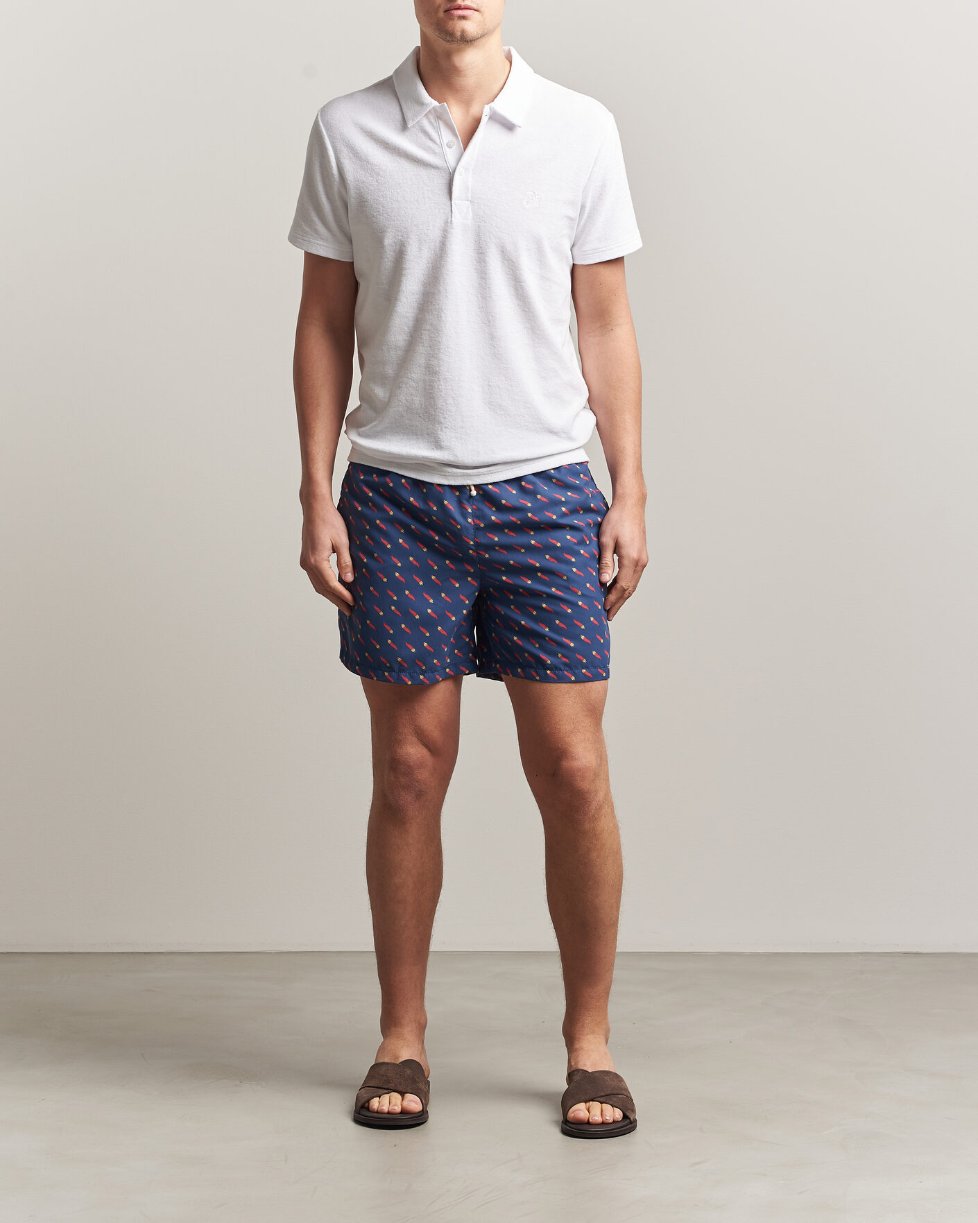 Herre | Badebukser | Ripa Ripa | Printed Swimshorts Blue