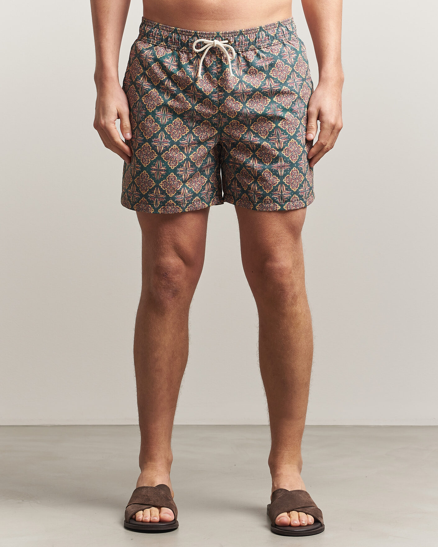 Herre | Badebukser | Ripa Ripa | Printed Swimshorts Green/Red