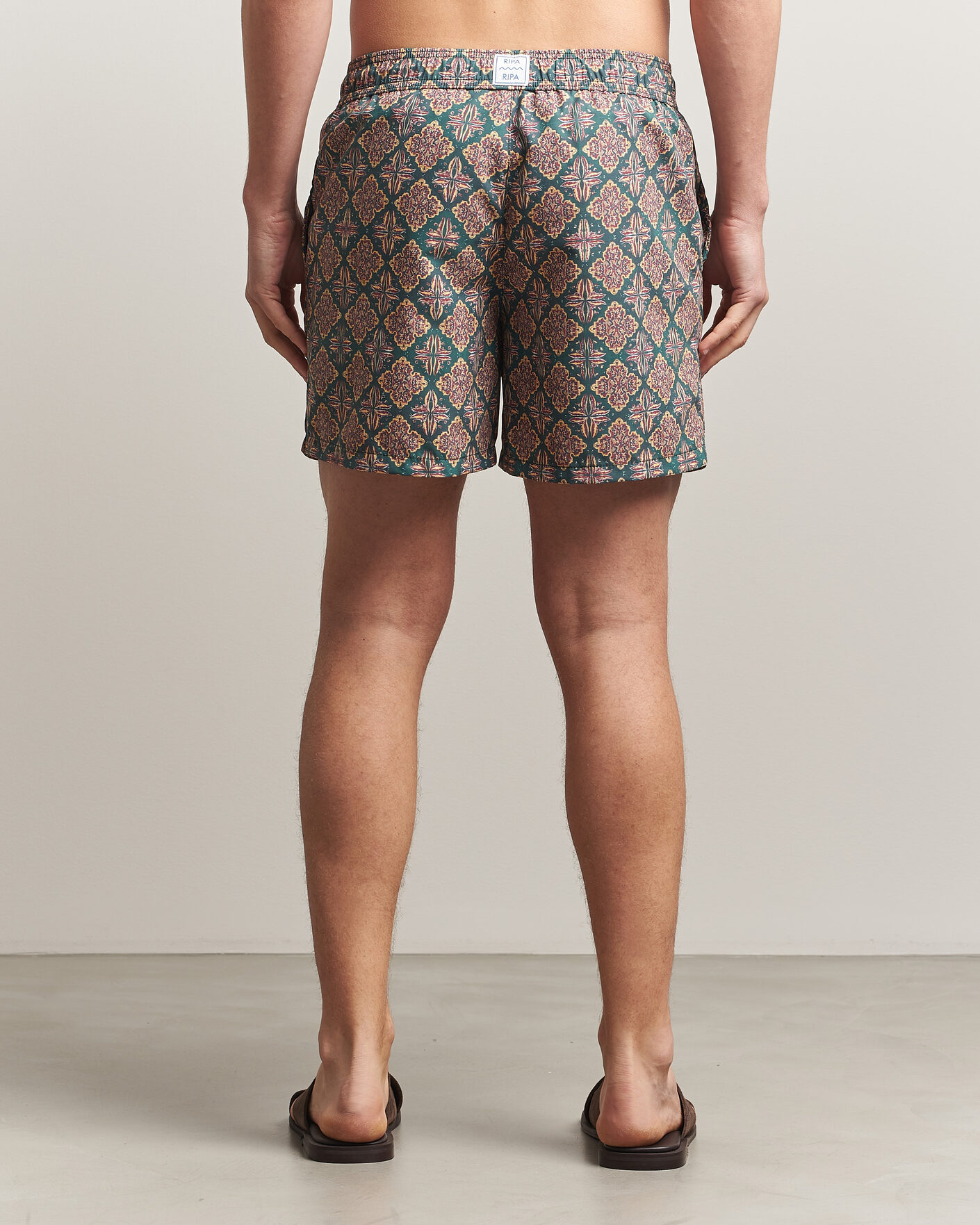 Herre | Badebukser | Ripa Ripa | Printed Swimshorts Green/Red