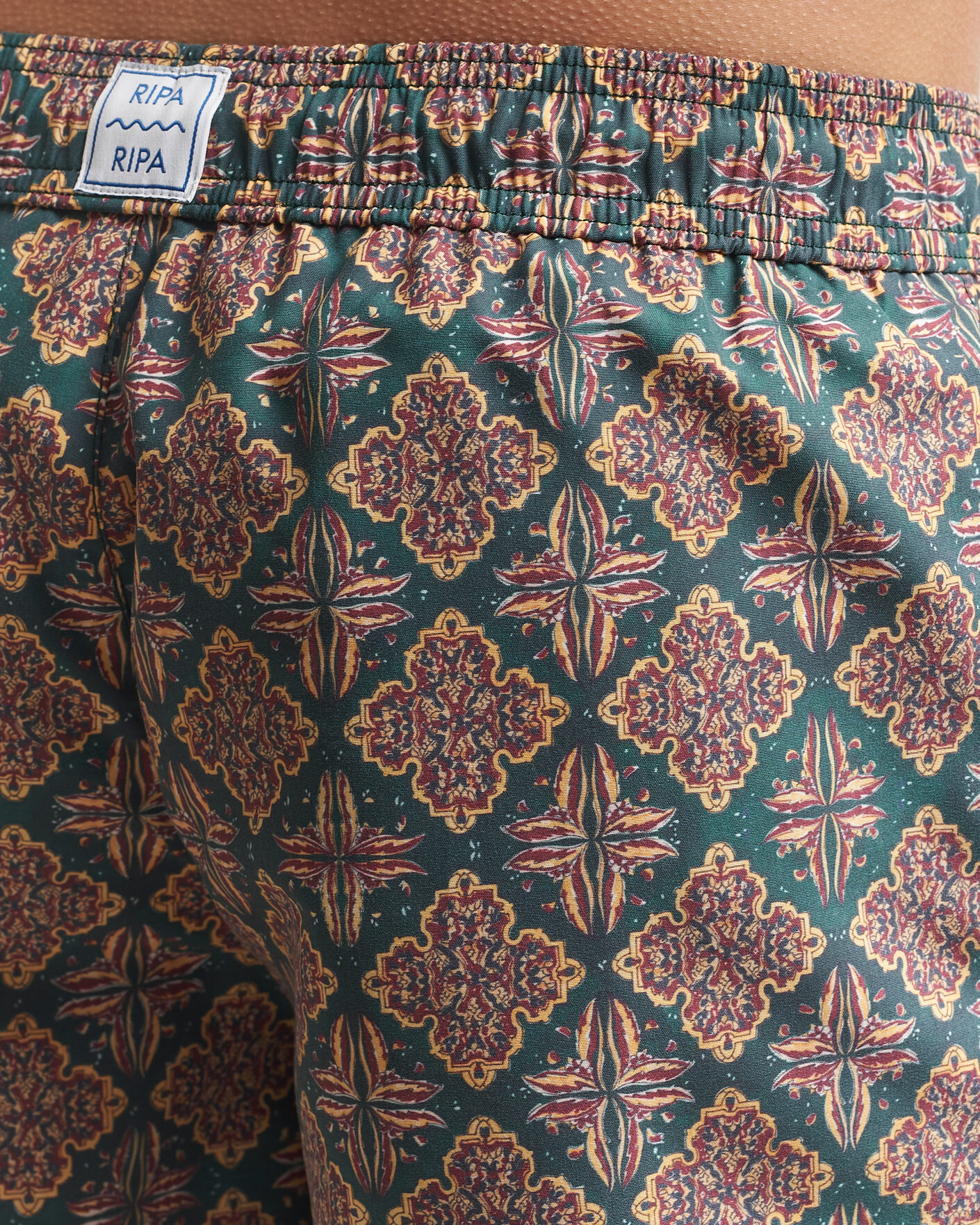 Herre | Ripa Ripa Printed Swimshorts Green/Red | Ripa Ripa | Printed Swimshorts Green/Red