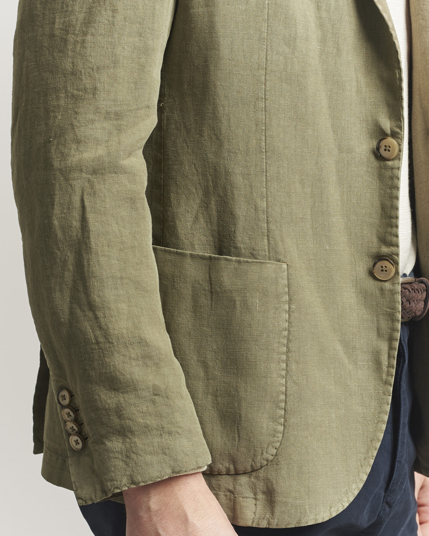 Herre | Blazere & jakker | L.B.M. 1911 | Jack Regular Fit Linen Blazer Olive