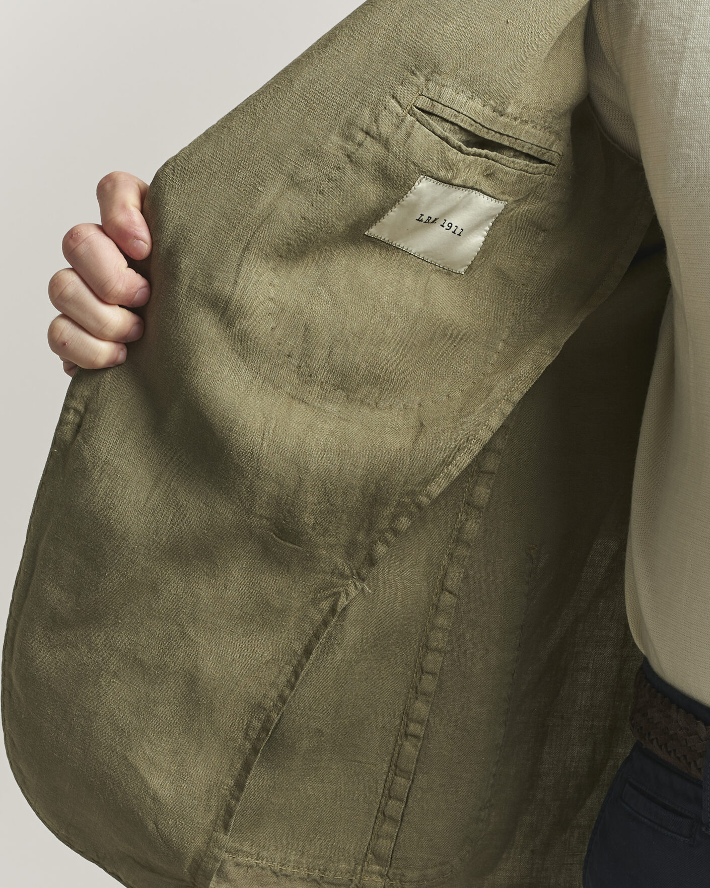 Herre | Blazere & jakker | L.B.M. 1911 | Jack Regular Fit Linen Blazer Olive