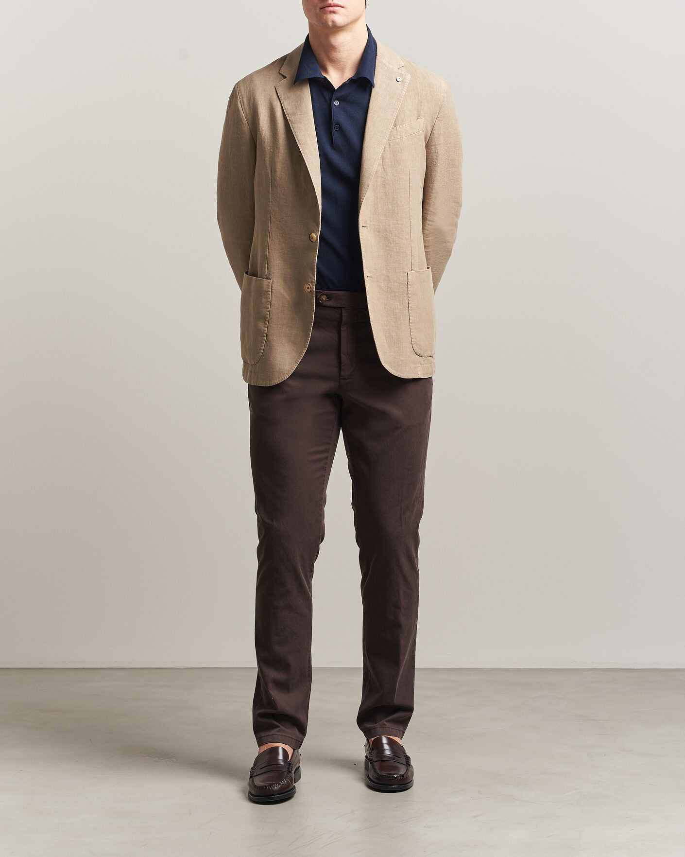 Herre | Blazere & jakker | L.B.M. 1911 | Jack Regular Fit Linen Blazer Taupe