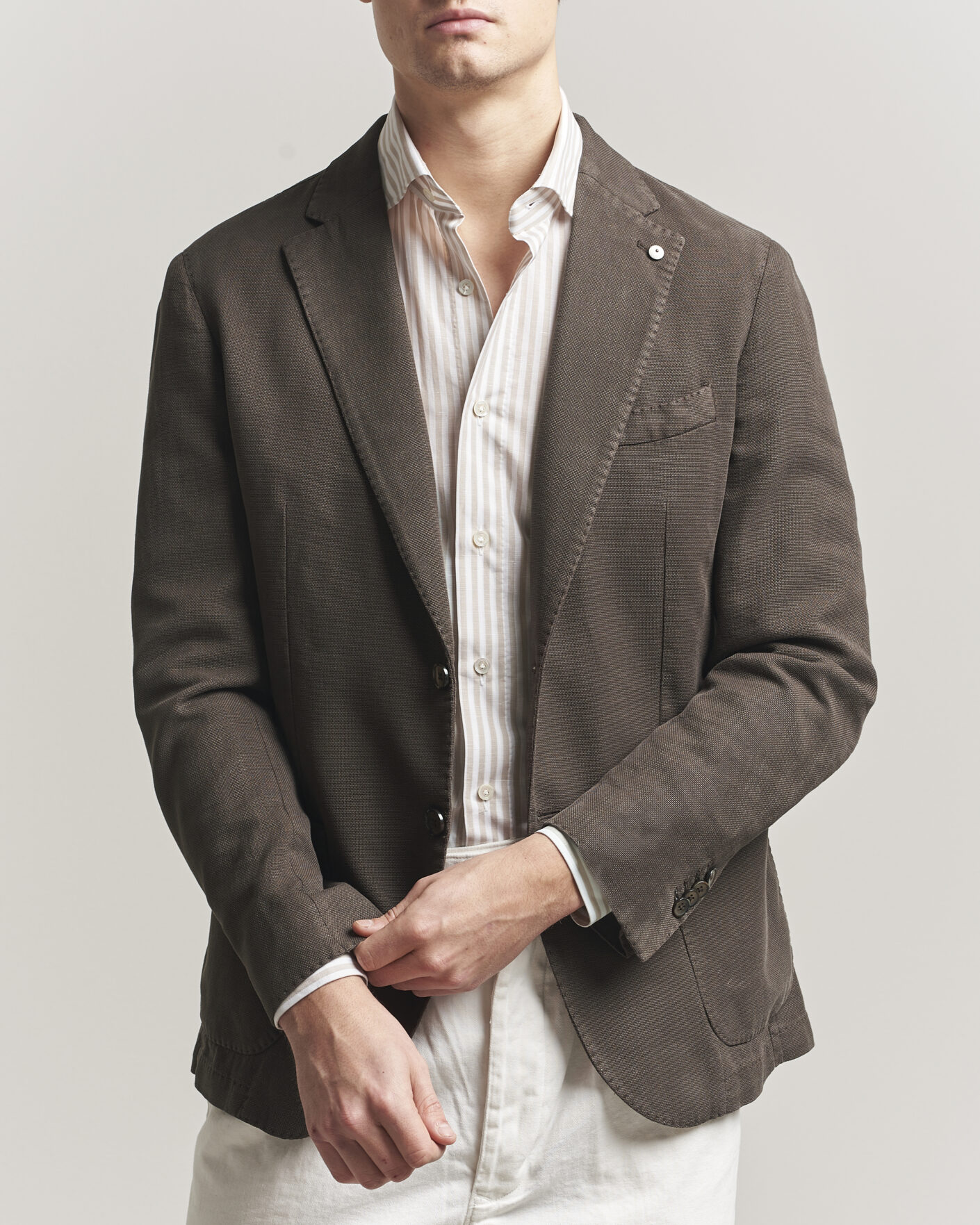 Herre | Blazere & jakker | L.B.M. 1911 | Jack Regular Fit Structured Cotton Blazer Brown